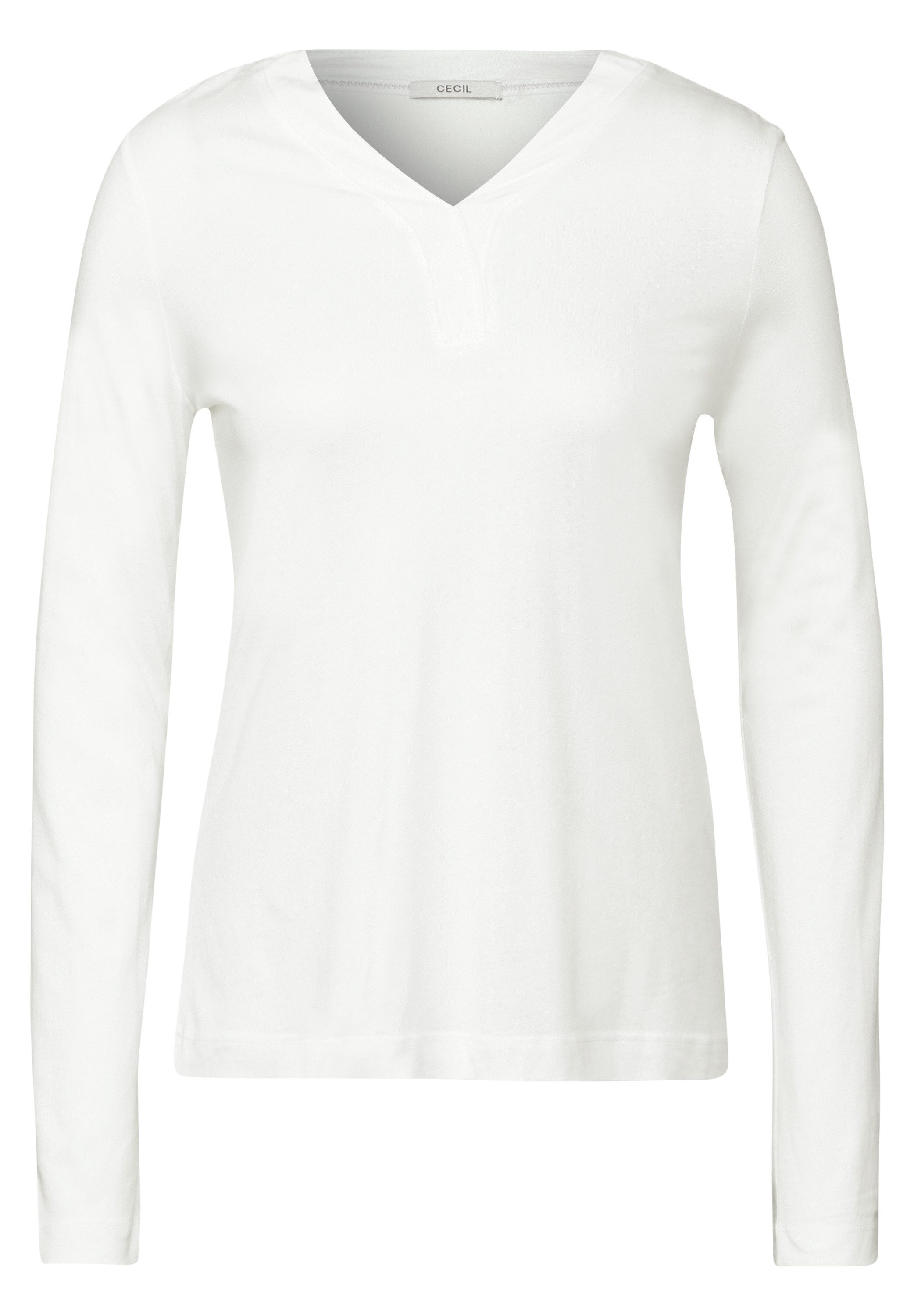 CECIL Langarmshirt im angenehmen Materialmix