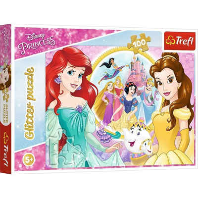 Trefl Puzzle Disney Arielle die Meerjungfrau Glitterpuzzle, Bella und Arielle..., 199 Puzzleteile