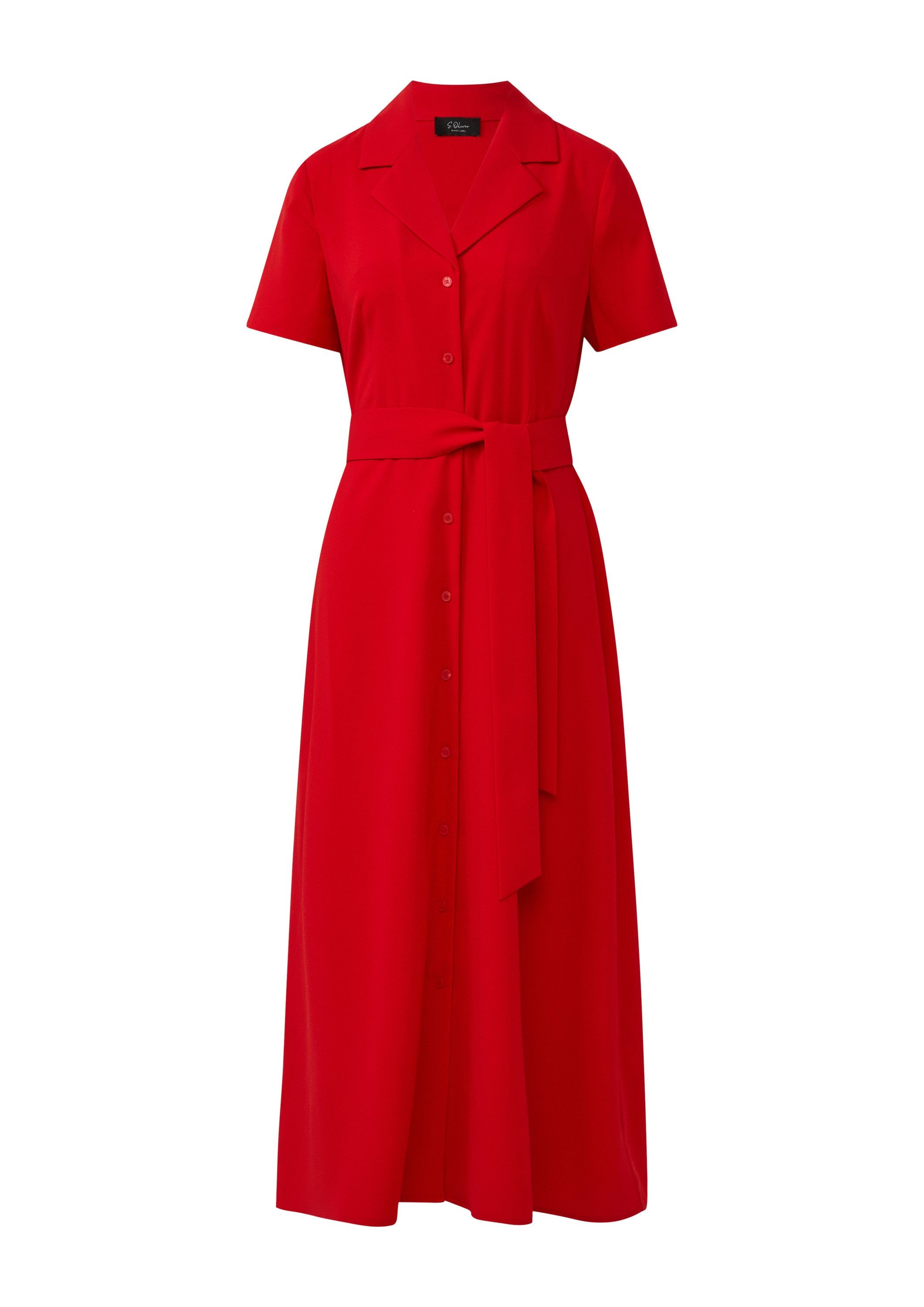 s.Oliver Midikleid Kleid Hemdblusenkleid mit Bindegürtel günstig online kaufen