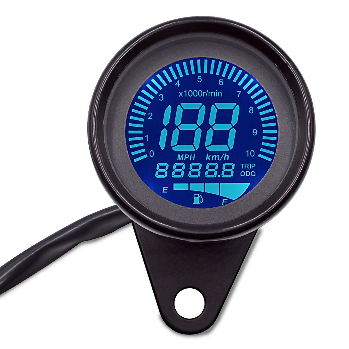 Zaddox Tachometer Digital Tachometer für Honda VTX 1800 / 1300 / C / R/S TRX schwarz
