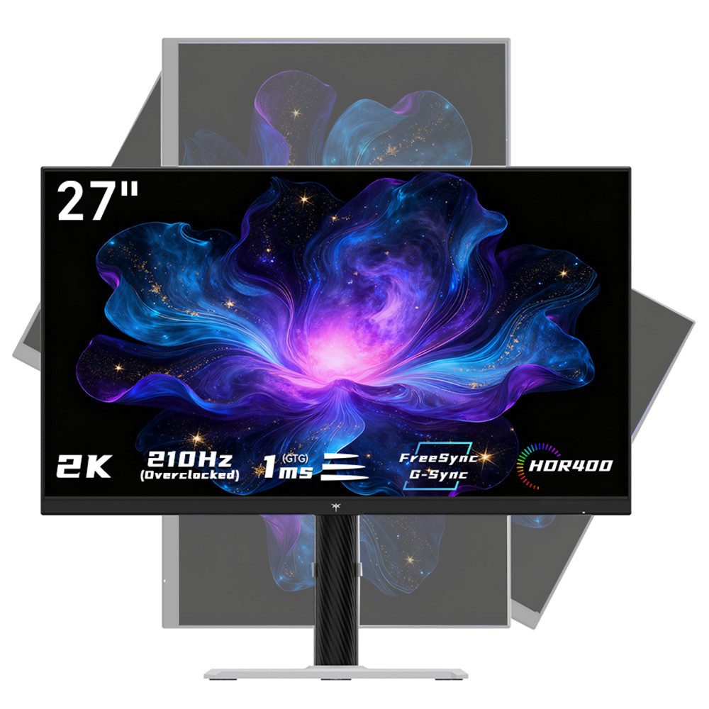 KTC H27T6 Gaming-Monitor (68,58 cm/27 ", 2560 x 1440 px, QHD, 1 ms Reaktionszeit, 210 Hz, Fast IPS)