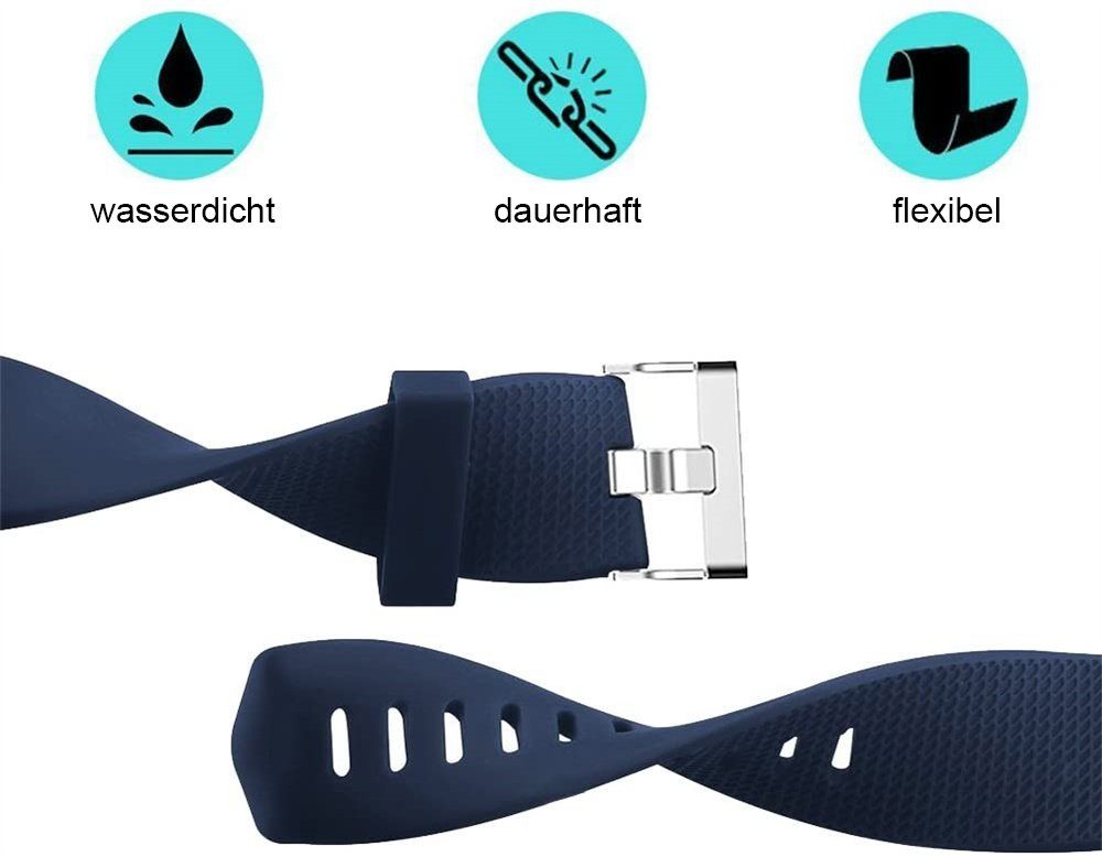 ELEKIN Smartwatch-Armband Ersatzbänder, Classic & Fitbit Königsblau 2, mit Charge Special kompatibel