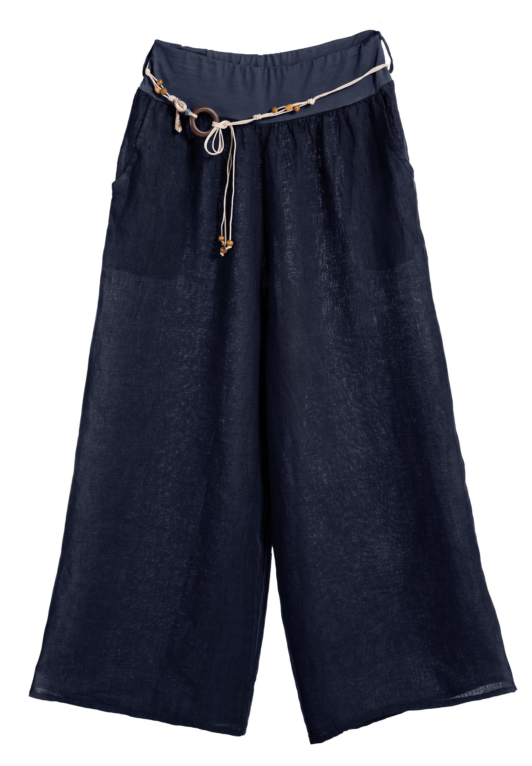 PEKIVESSA Leinenhose Schlupfhose mit weitem Bein günstig online kaufen