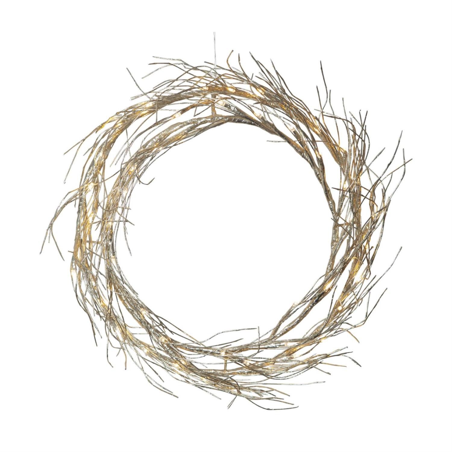 Dekokranz LED Lichtkranz Fizzy Fenster Türschmuck 50 LED D: 45cm für Innen gold