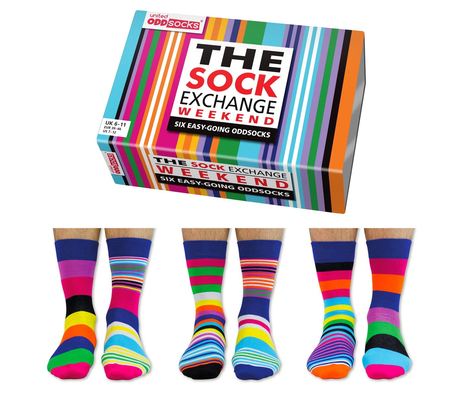 United Oddsocks Freizeitsocken 6 Verrückte Socken günstig online kaufen
