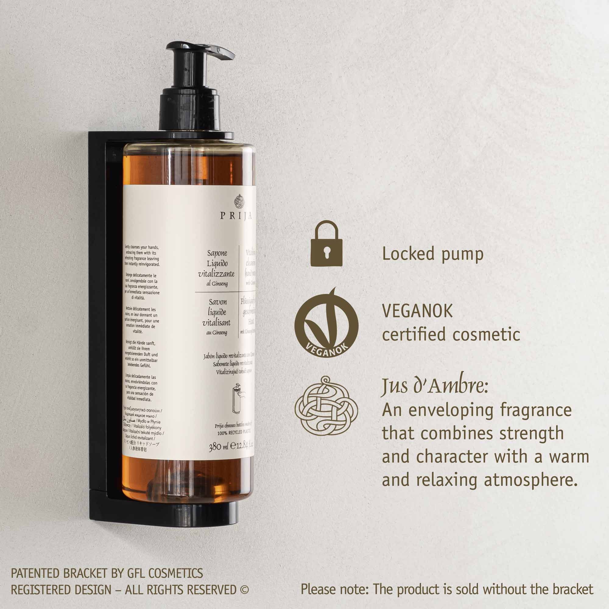 PRIJA Flüssigseife PRIJA vitalisierend mit Ginseng 380ml Hotelseife Seife, 1-tlg.