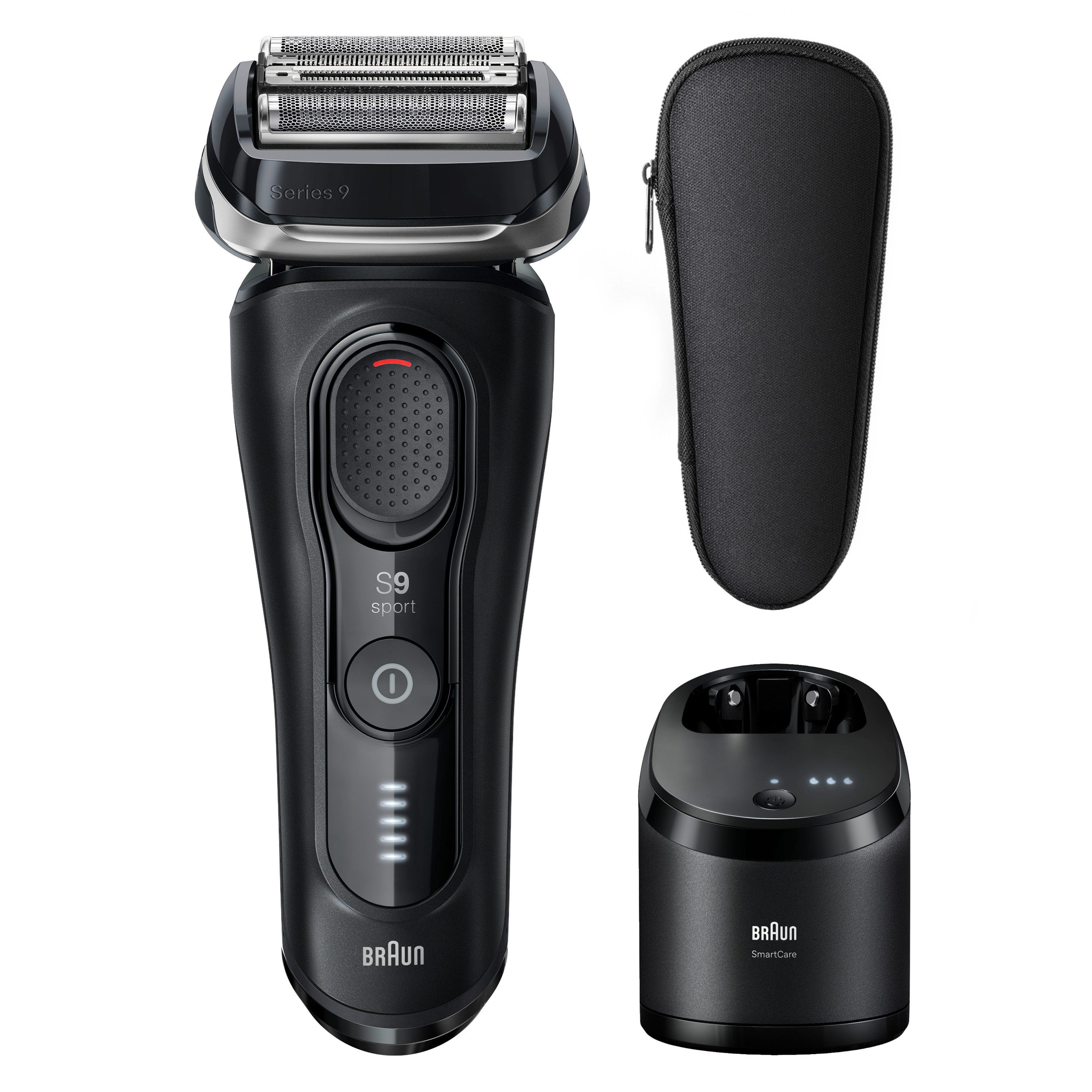 Braun Elektrorasierer Series 9 Sport 9150cc, SmartClean-Plus-Reinigungsstation, integrierter Präzisionstrimmer, 5-in-1 Pflegesystem, SensoAdapt, 60 Min., Nass & – Bild 2 von 5