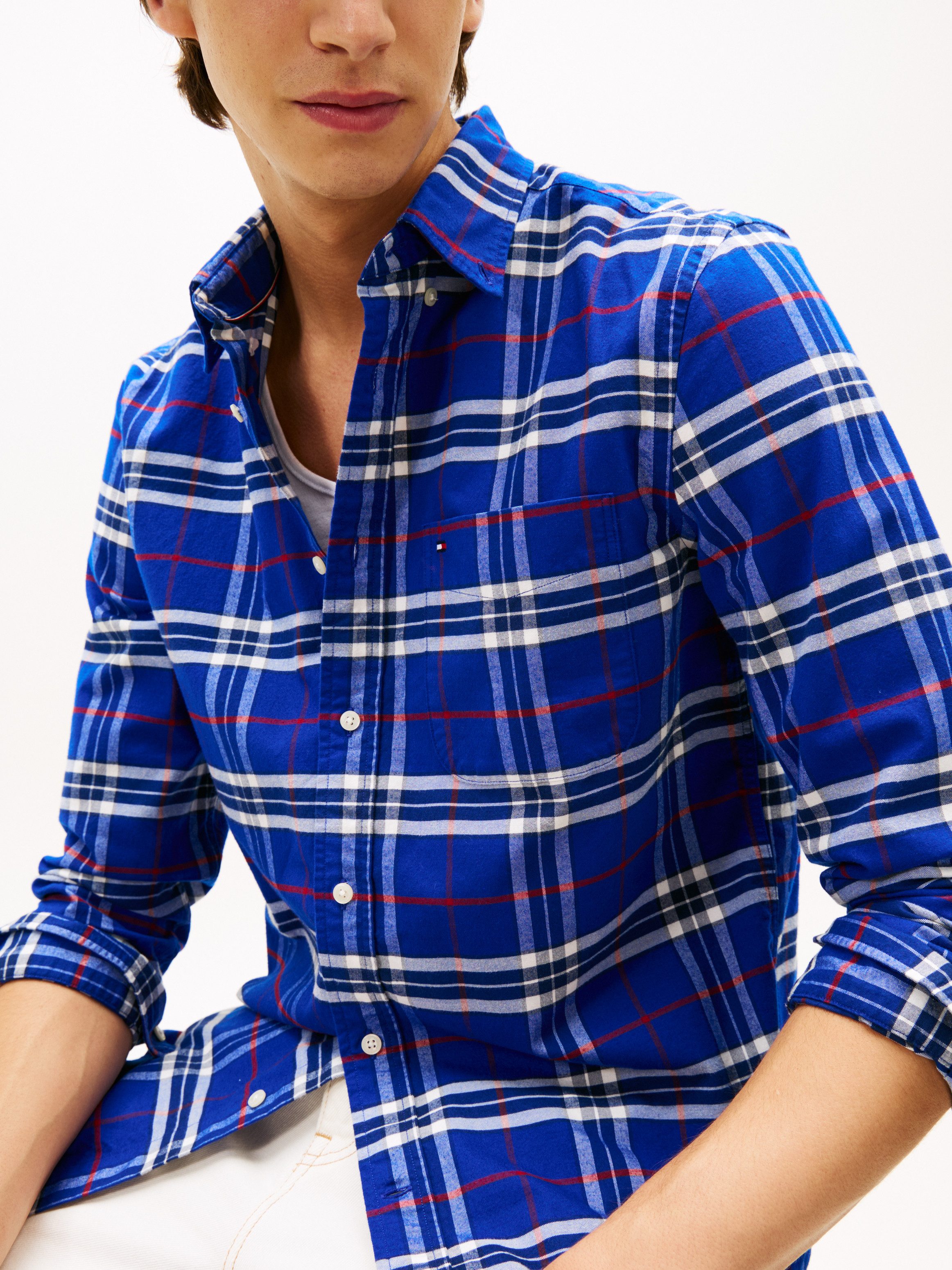 Tommy Hilfiger Langarmhemd BRUSHED OXFORD CHECK regular fit, kariert, Butto günstig online kaufen