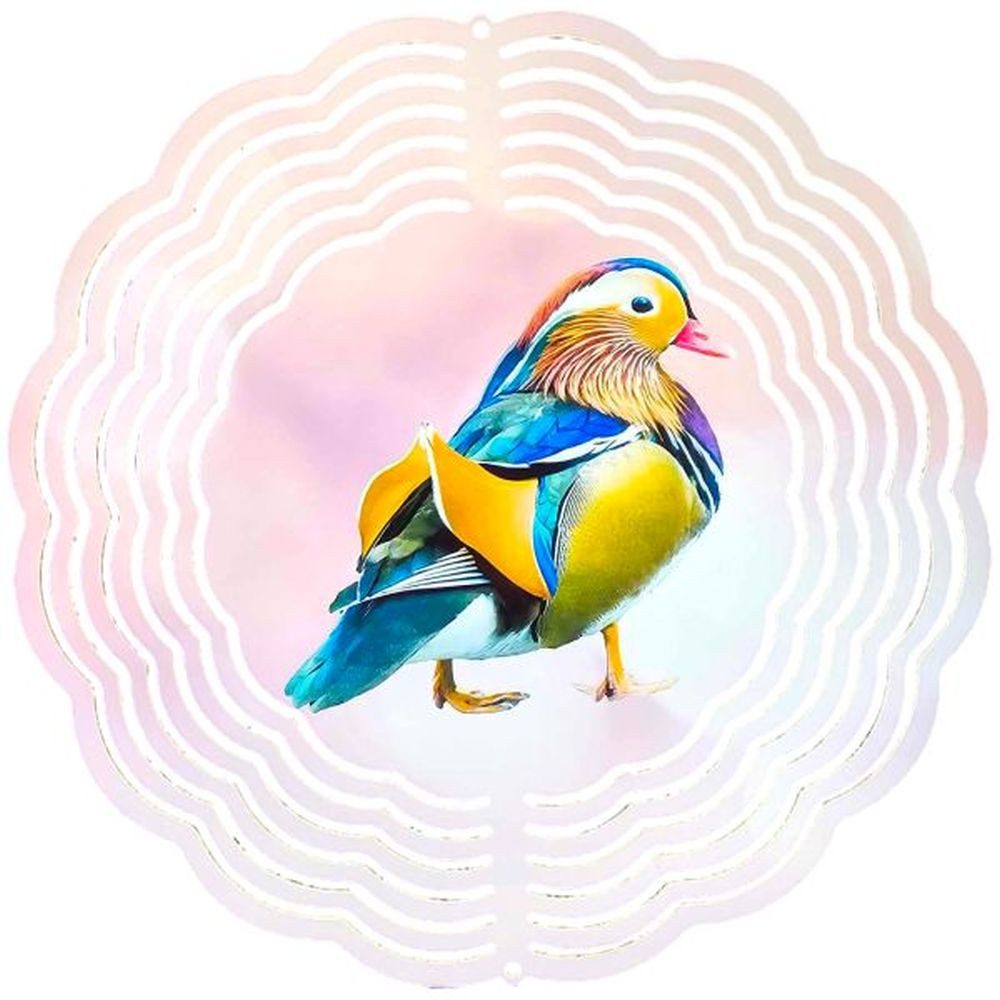 Ladreas Windspiel Edelstahl 3D Windspiel Windspinner 20cm Vogel Bunt WI122