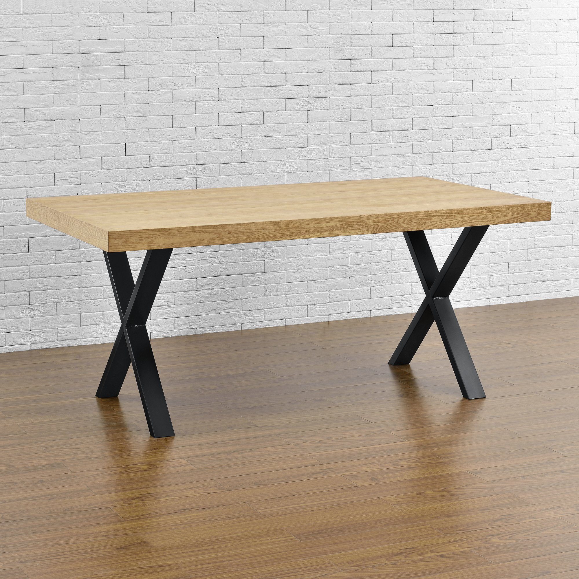 en.casa Untergestell, »Greith« Tischgestell 2er-Set Schwarz 69x72cm