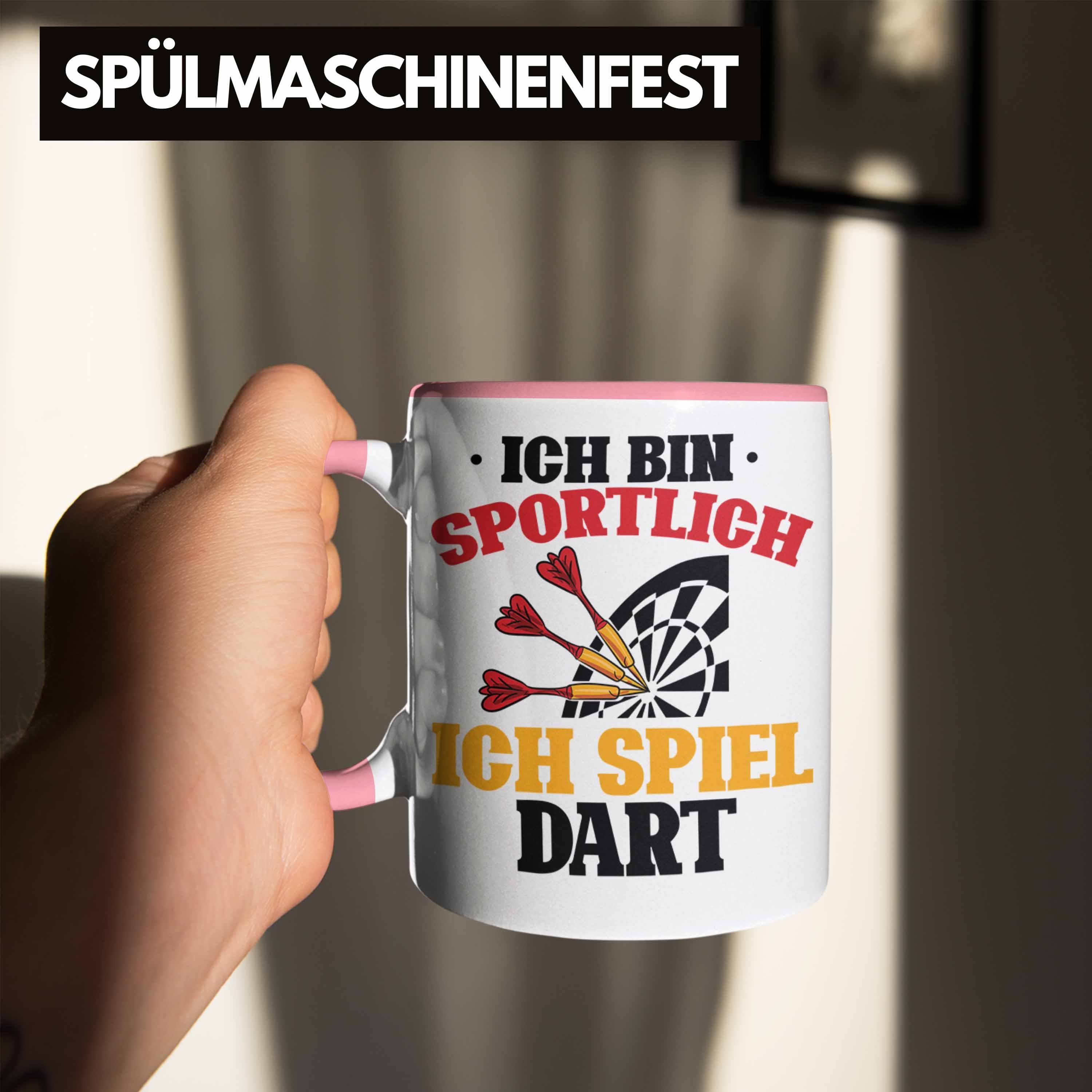 Spiel Tasse Tasse Ich Trendation Ich Sportlich Dart Geschenk bin Rosa Dartspieler Darts Lus