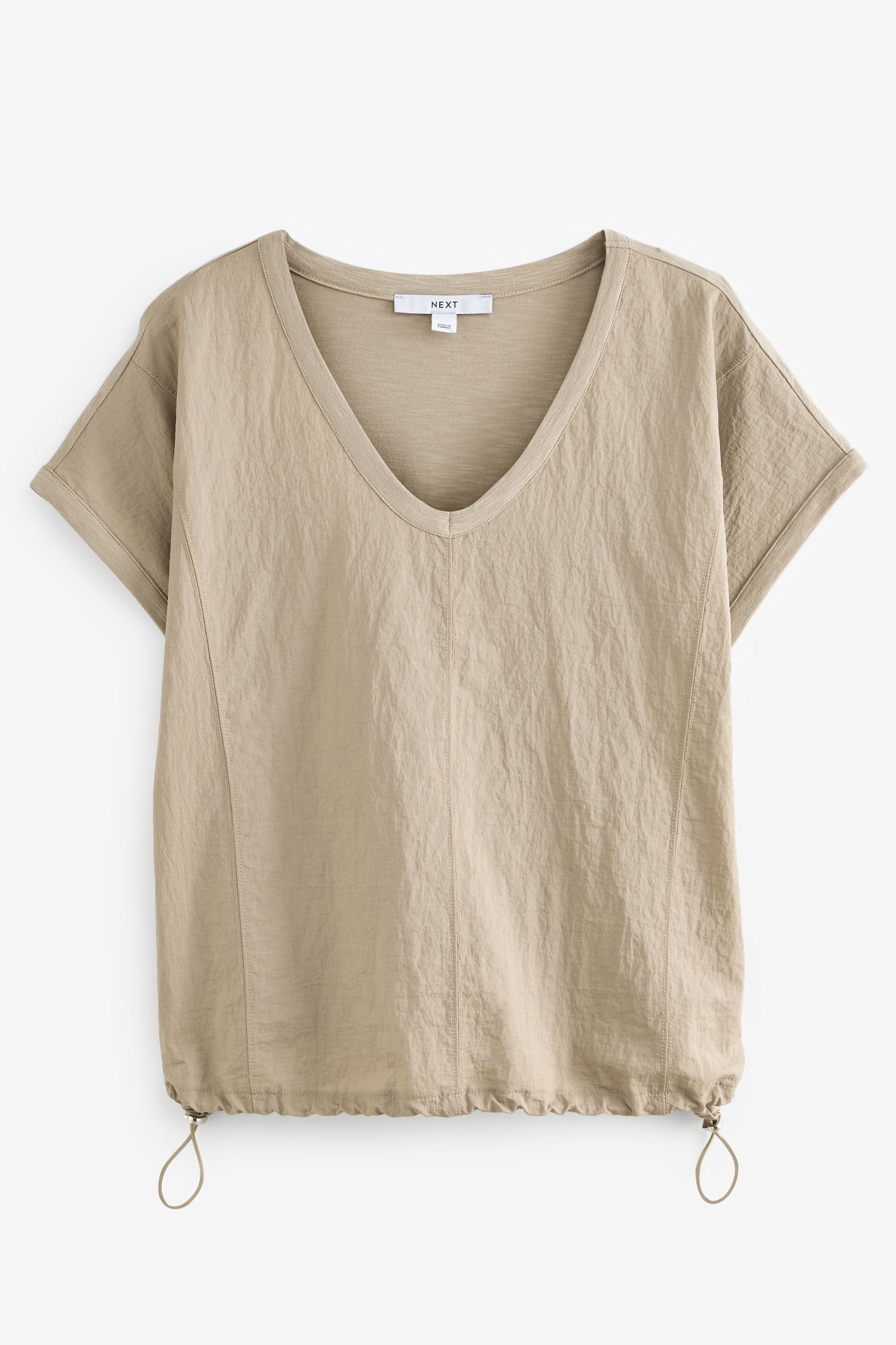 Next T-Shirt Kurzärmliges Oberteil aus Polyamid mit Ballonsaum (1-tlg)