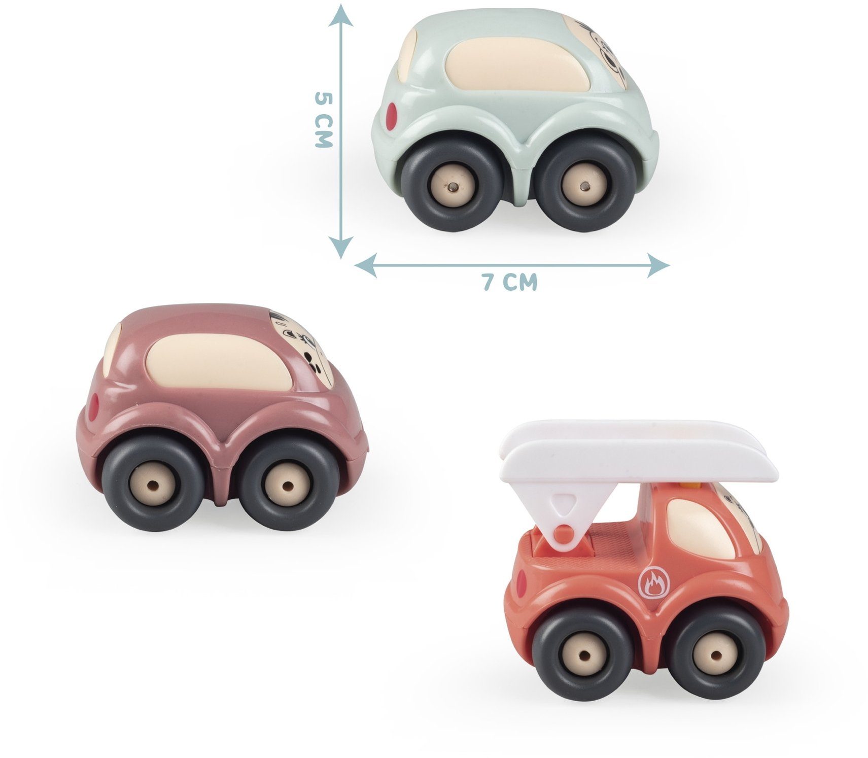Smoby Spielzeug-Auto Spielzeug Little Mini-Flitzer 3-er Set mit Box 7600140204