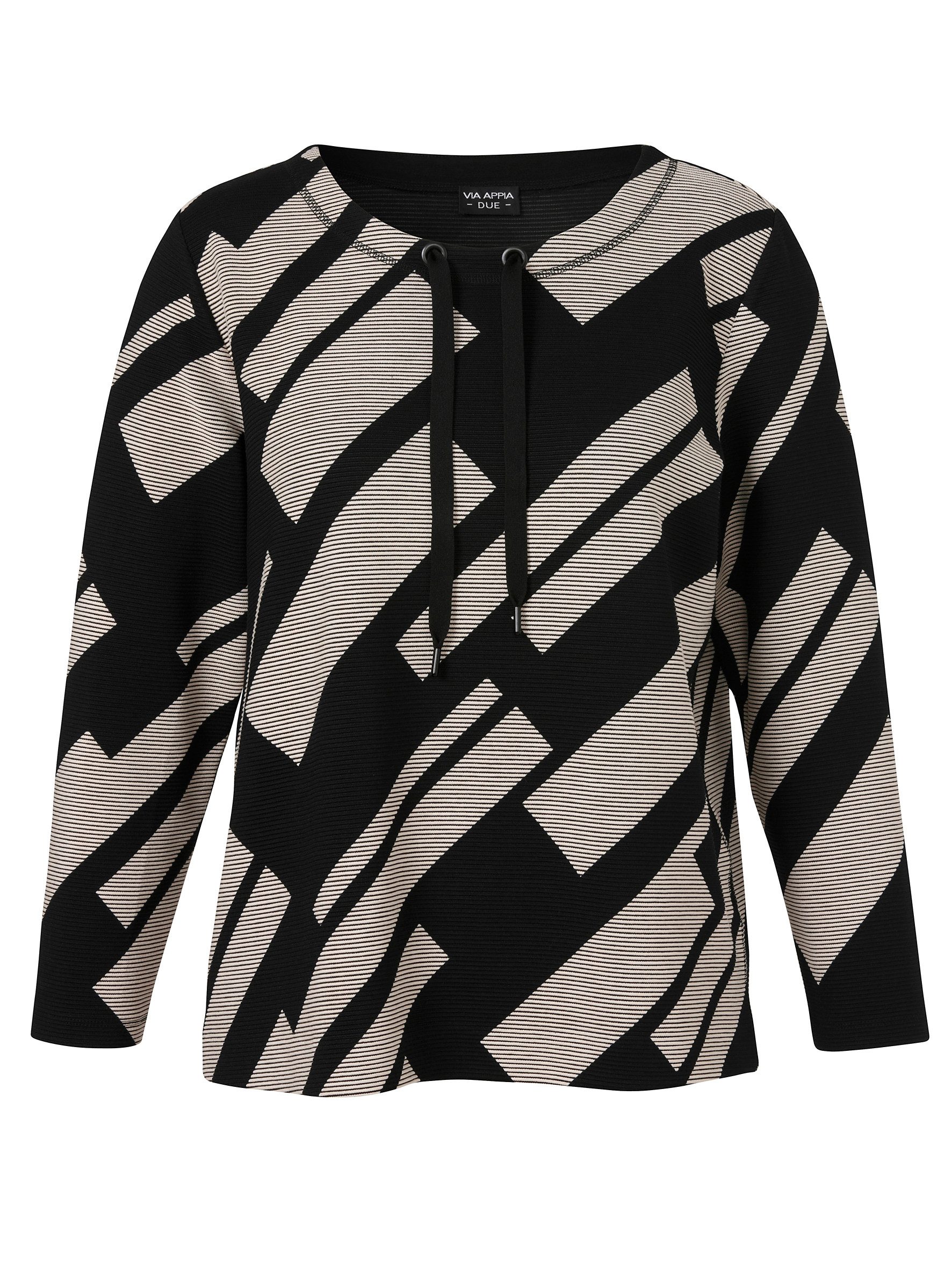 VIA APPIA DUE Shirtbluse Sweatshirt Rundhals 1/1 Arm Druck