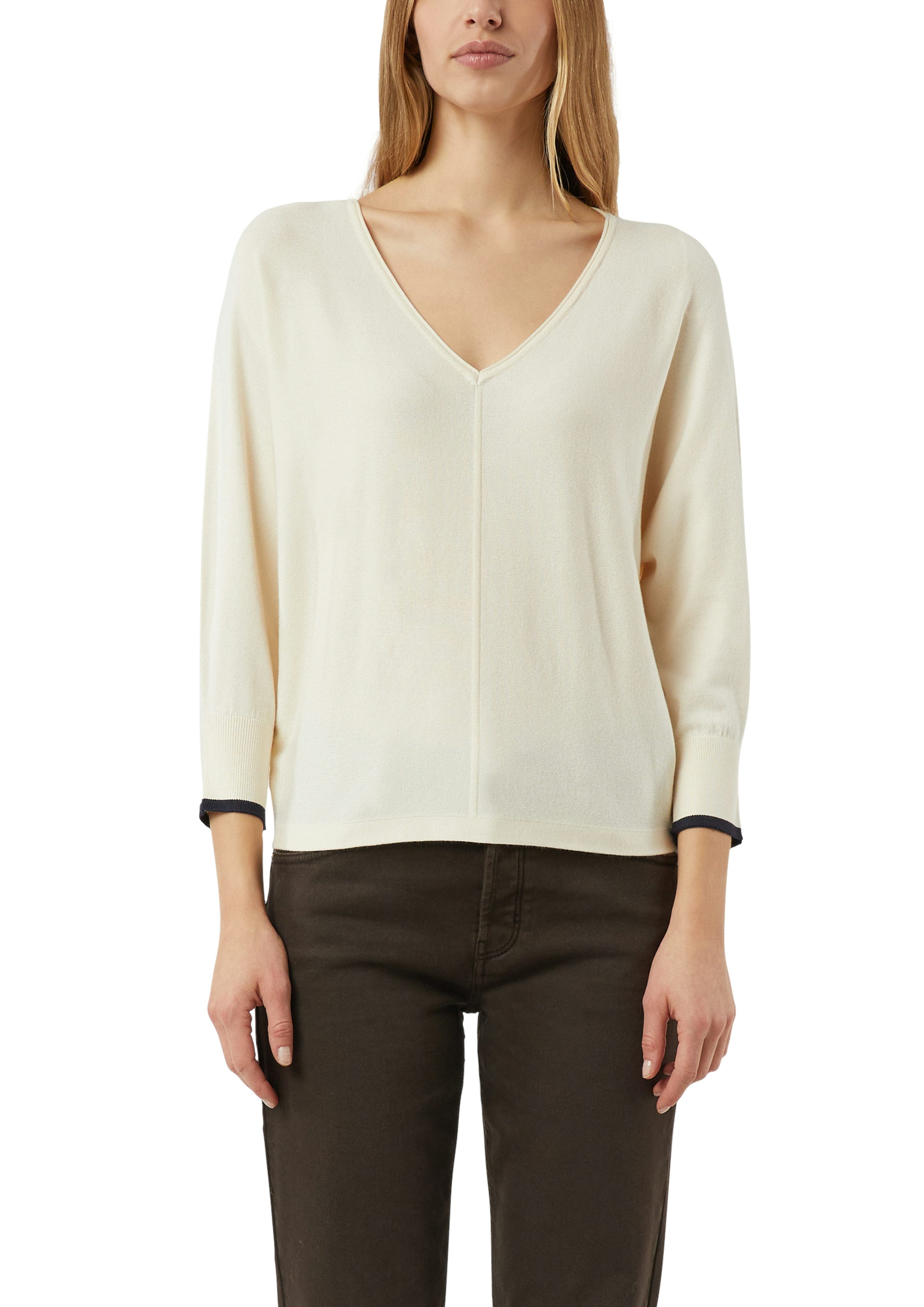 comma Strickpullover mit V-Ausschnitt