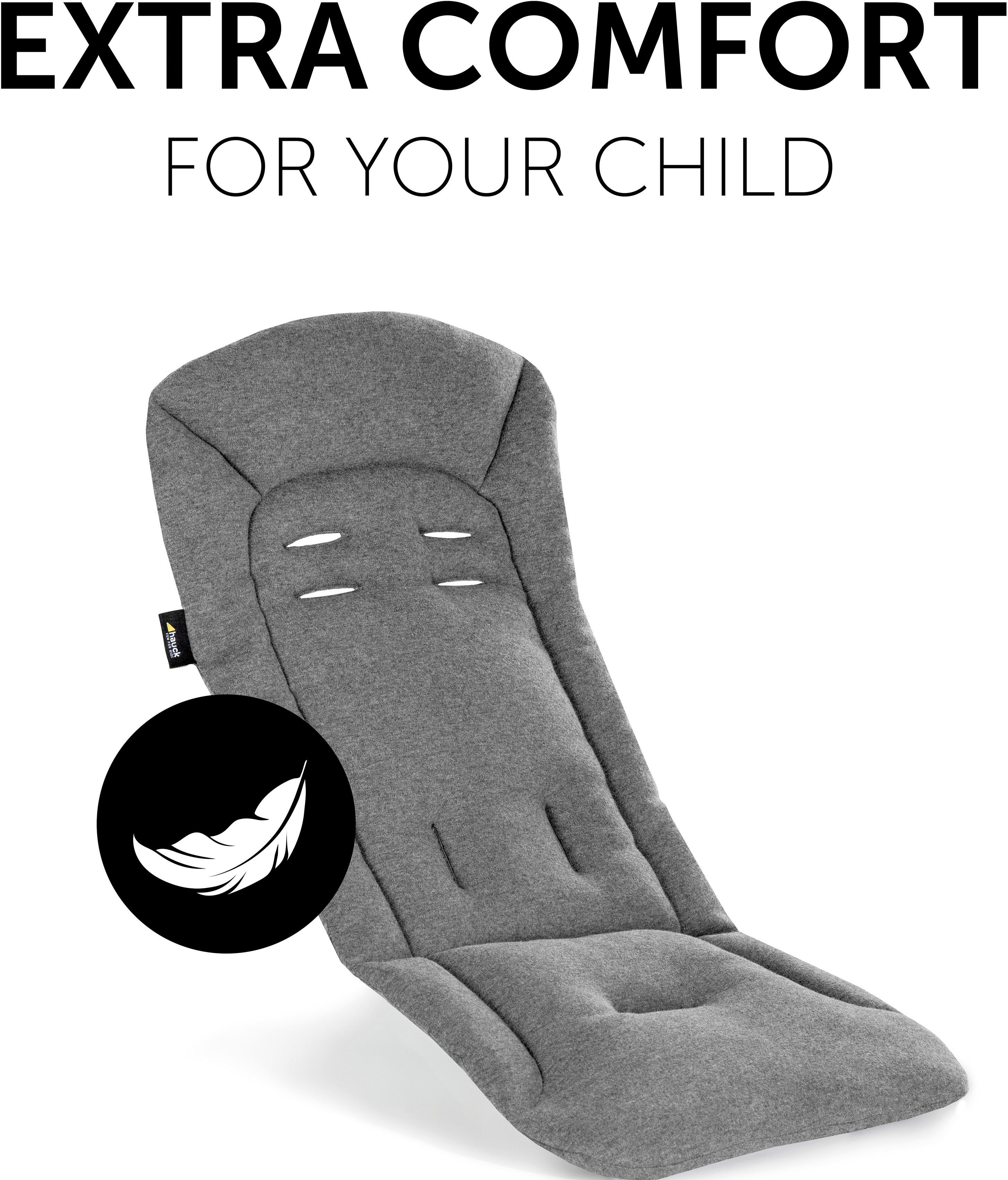 Hauck Kinderwagen-Sitzauflage Seat Liner, charcoal, auch für Buggys geeignet