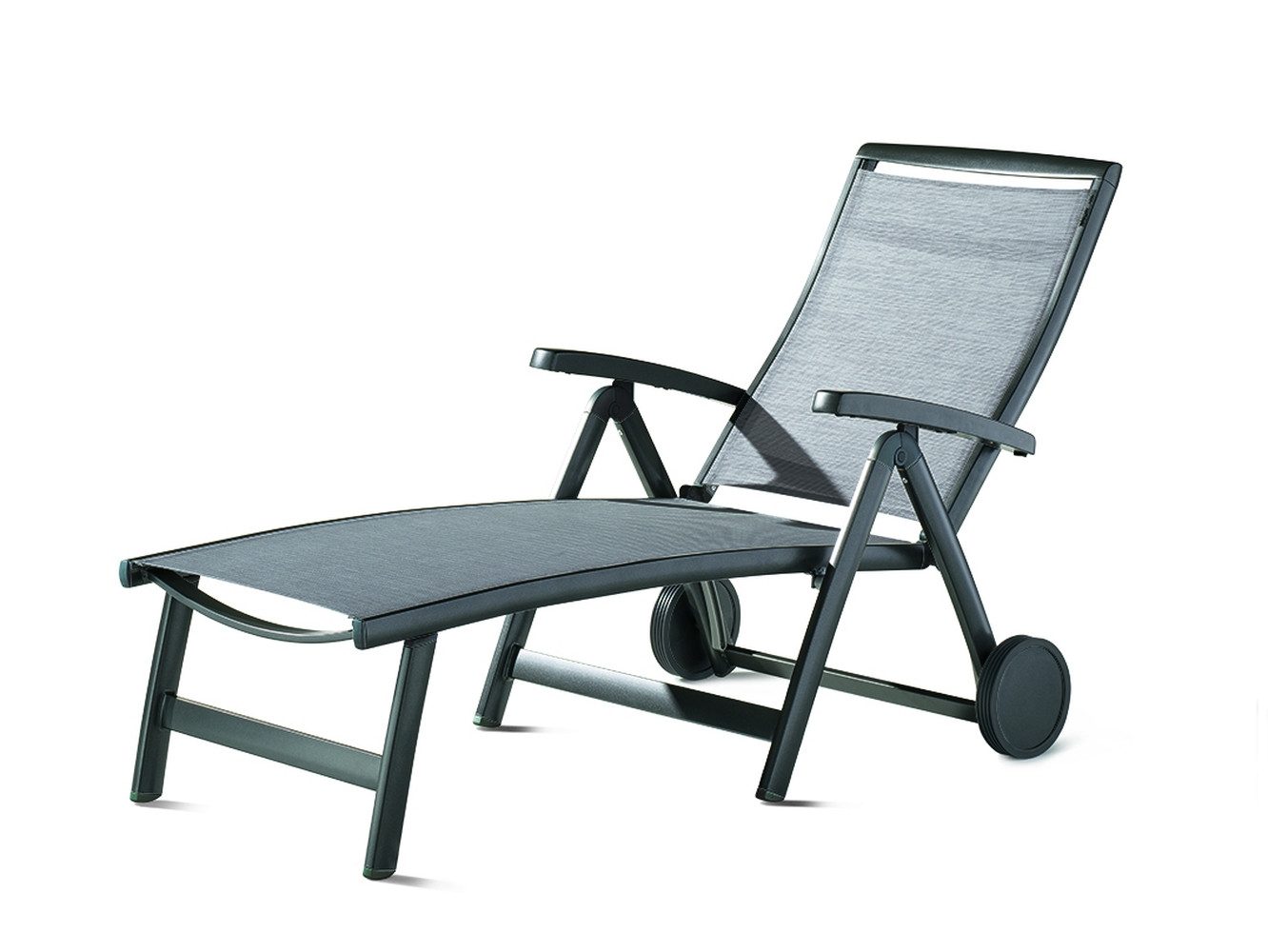 sieger Rollliege Royal, in Hellgrau, Kunstfasergewebe - 193x101x78cm (BxHxT)