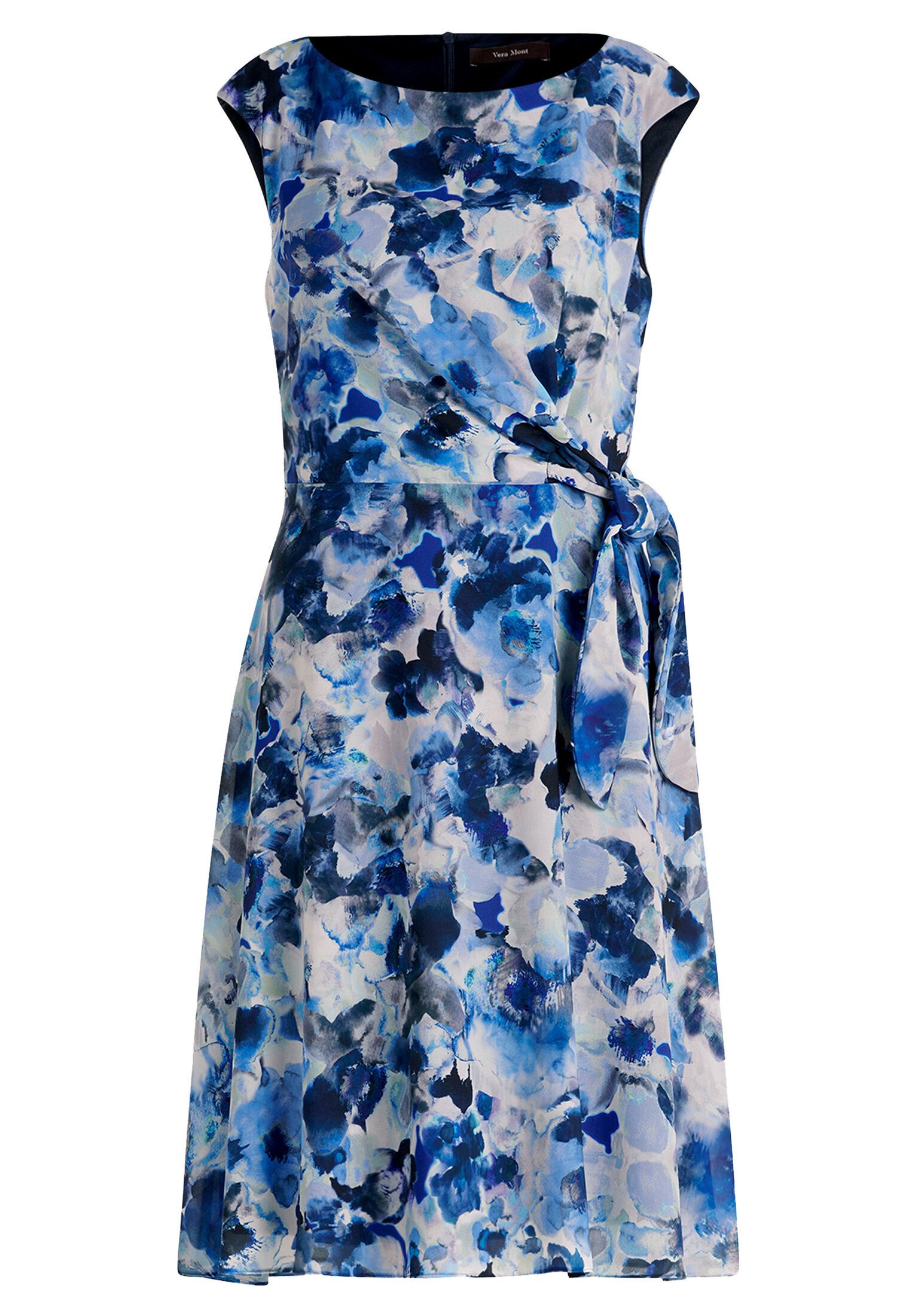 Vera Mont Cocktailkleid Damen mit Bindegürtel Druck