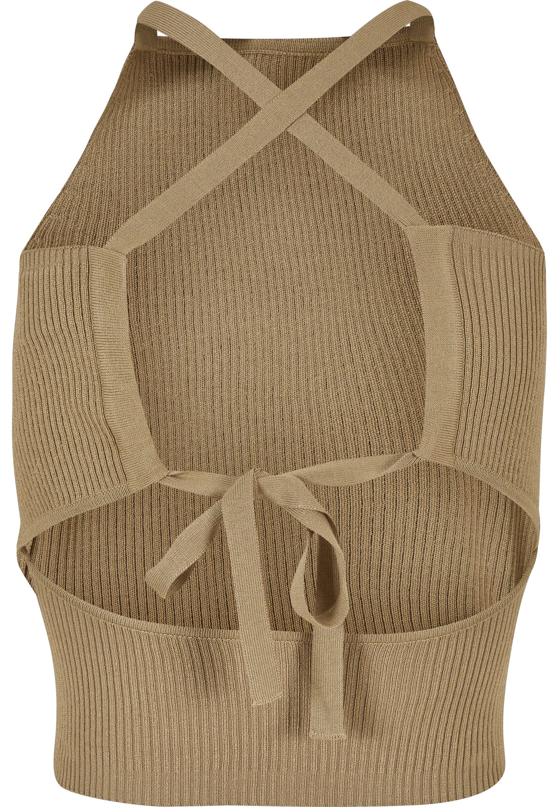 URBAN CLASSICS Tanktop Urban Classics Damen Ladies Rib Knit Crossed Back Top (1-tlg)