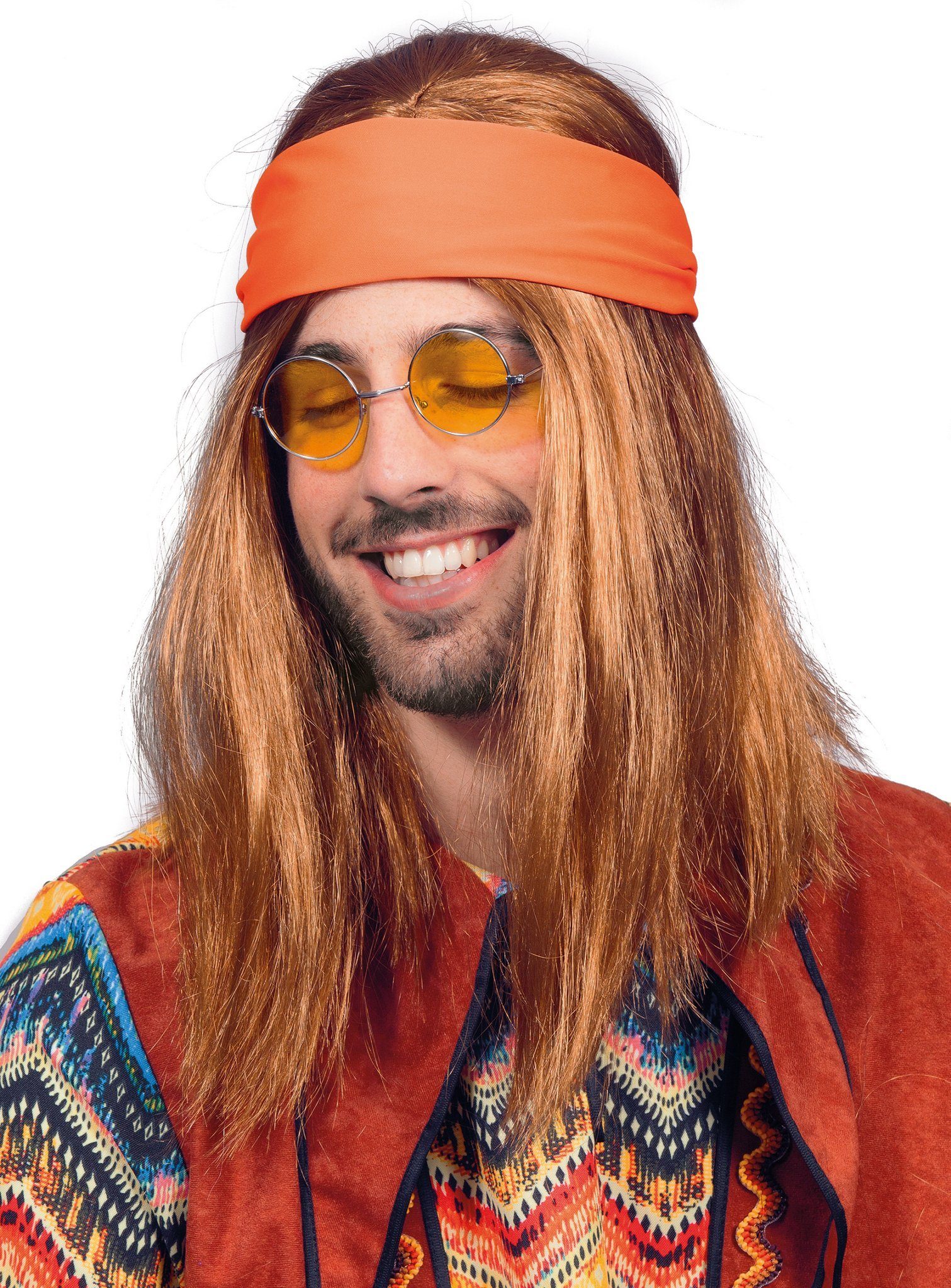 Kostüm-Perücke Langhaariger - Hippie Kostüm Perücke für Fasching
