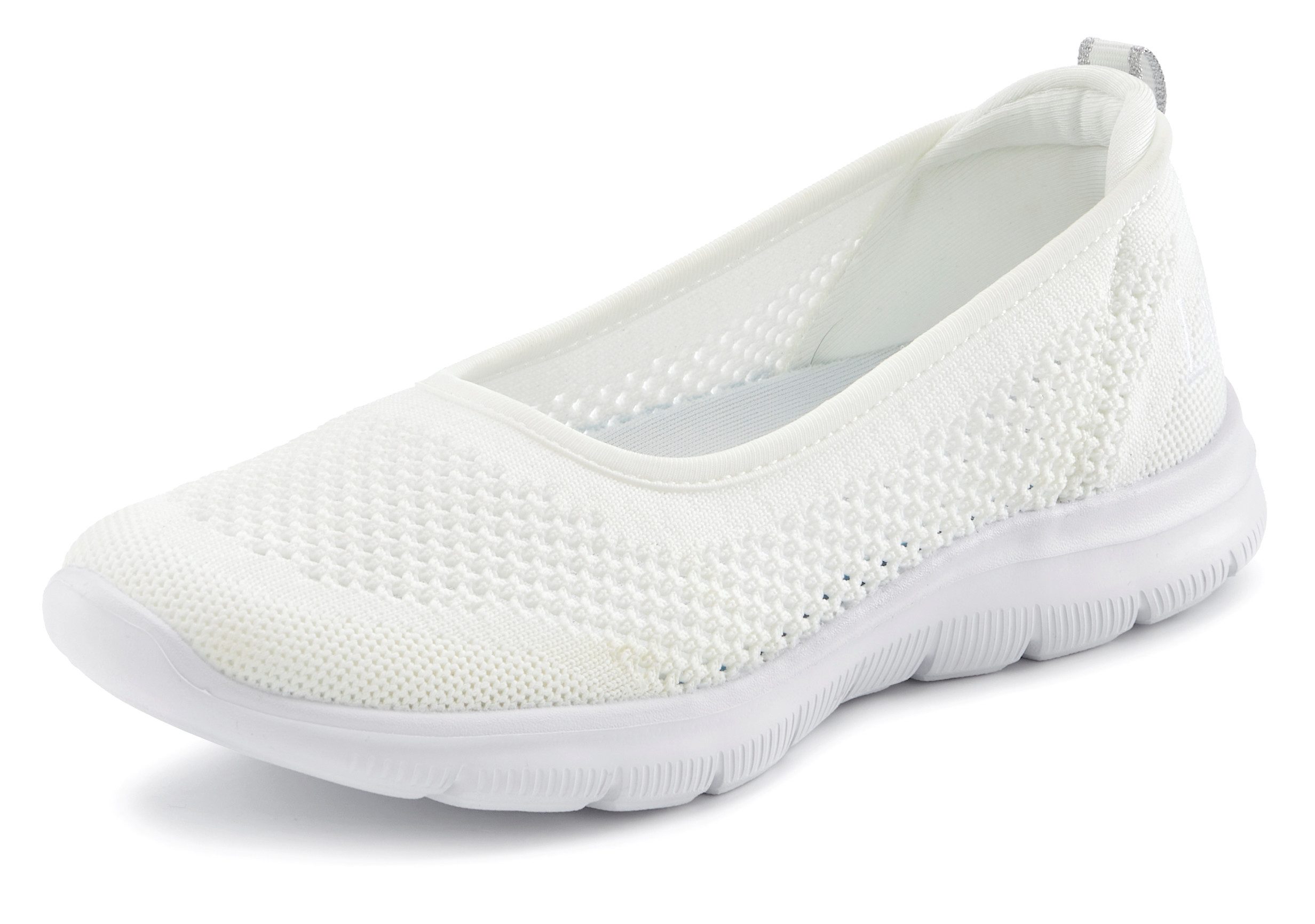 LASCANA Halbschuh, Slip-On-Sneaker, Sneaker Ballerinas zum Reinschlüpfen VEGAN