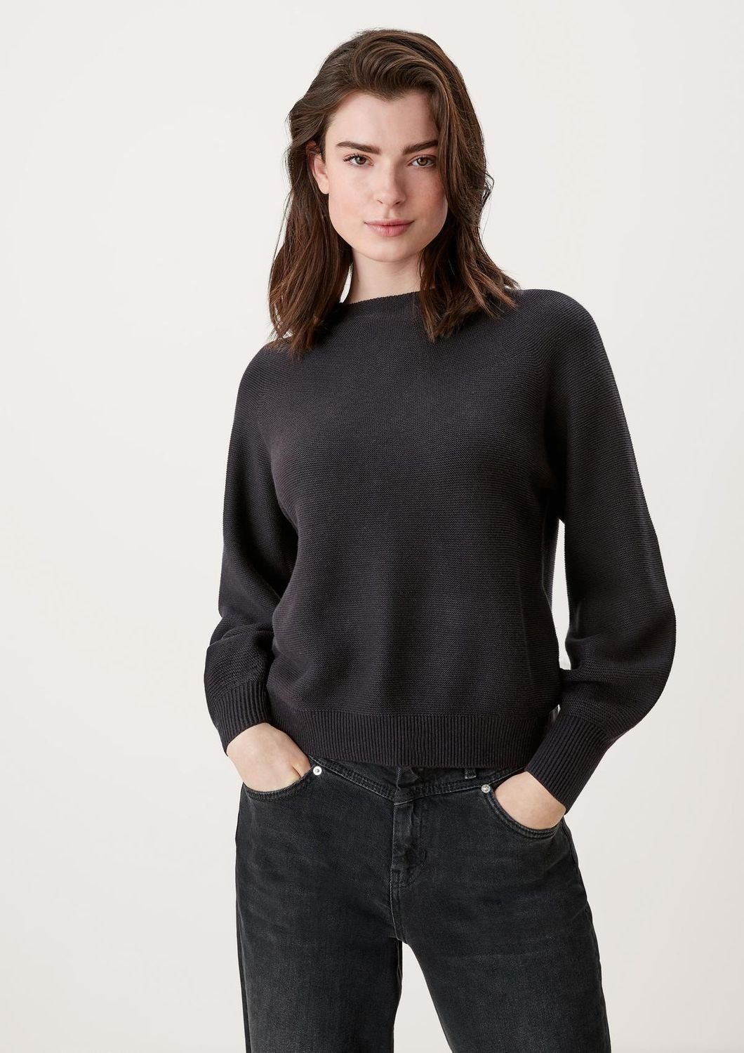 s.Oliver Rundhalspullover Basic (1-tlg) Strickpullover aus Viskosemix günstig online kaufen