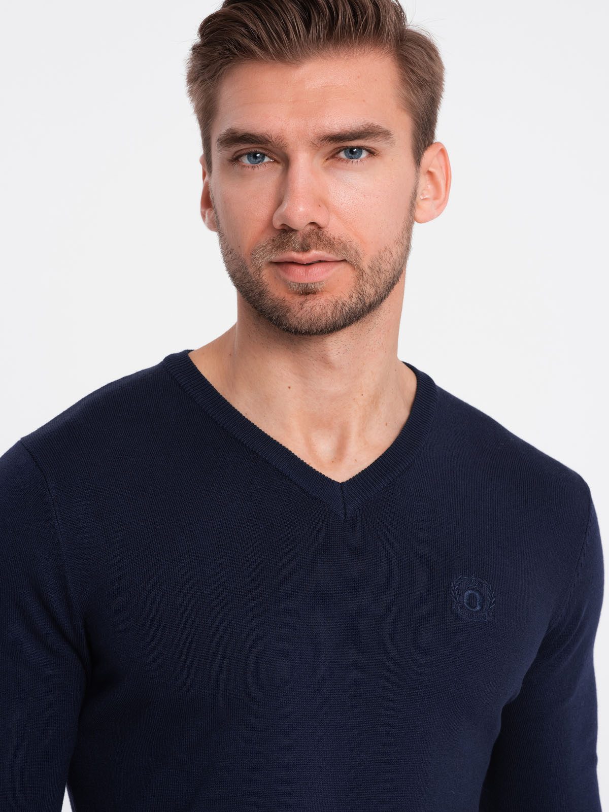 OMBRE V-Ausschnitt-Pullover Eleganter Herrenpullover mit V-Ausschnitt günstig online kaufen
