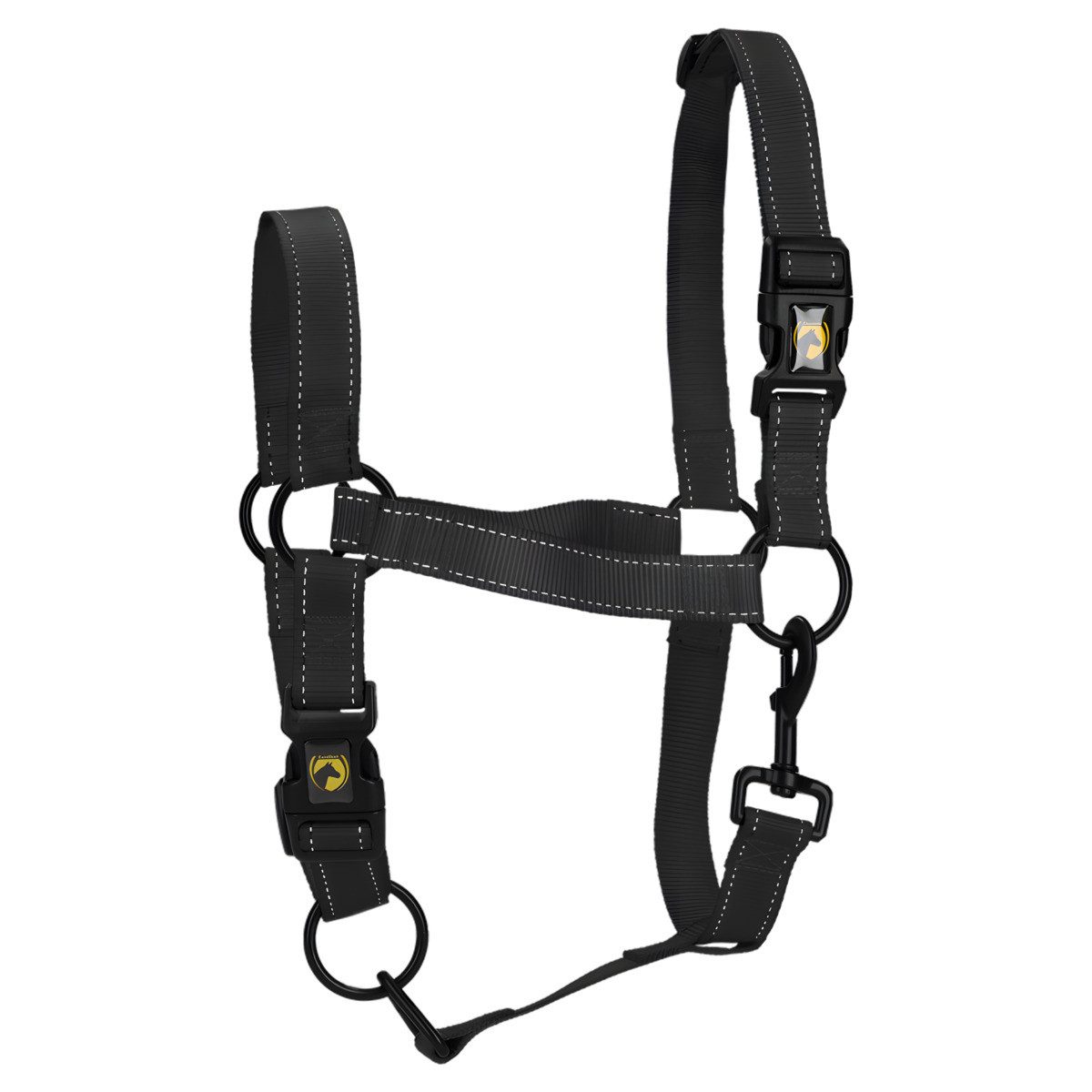 Excellent Horse Pferdestirnriemen Premium Halfter schwarz