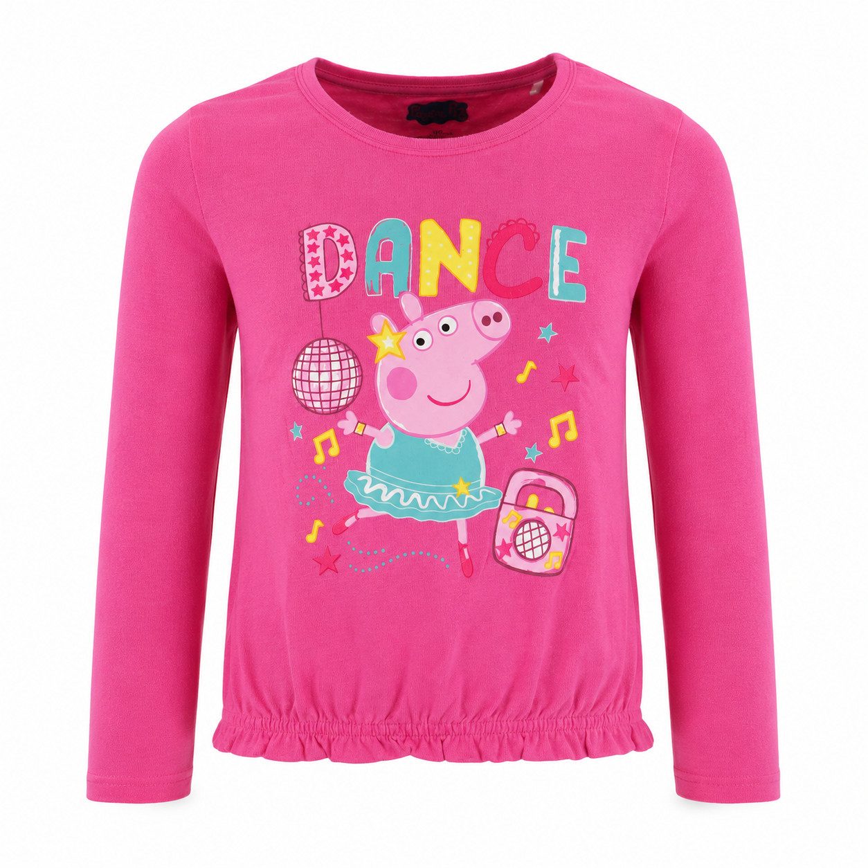 Peppa Pig Langarmshirt PEPPA Wutz Kinder Mädchen T-Shirt langarm Shirt 100% Baumwolle - Gr. 92 bis 116