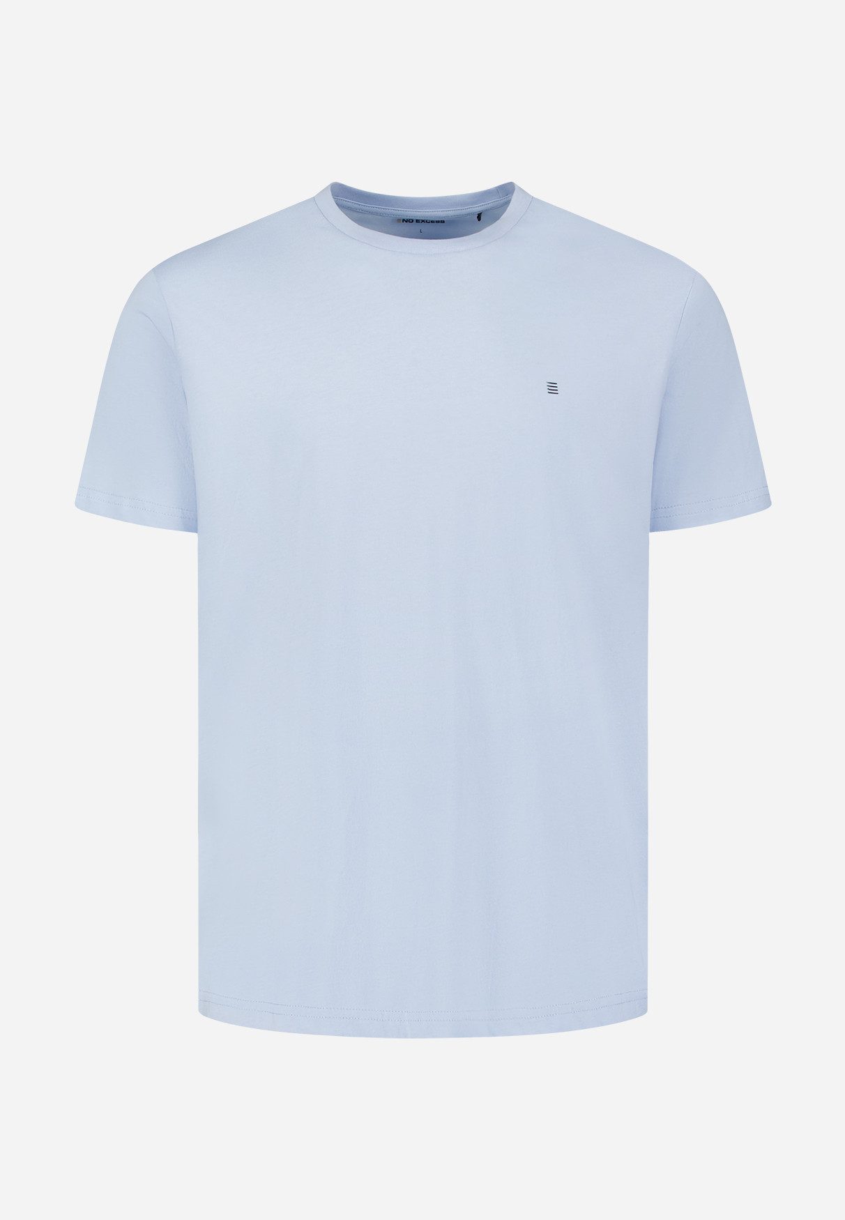 NO EXCESS Kurzarmshirt T-Shirt Crewneck Solid Basic