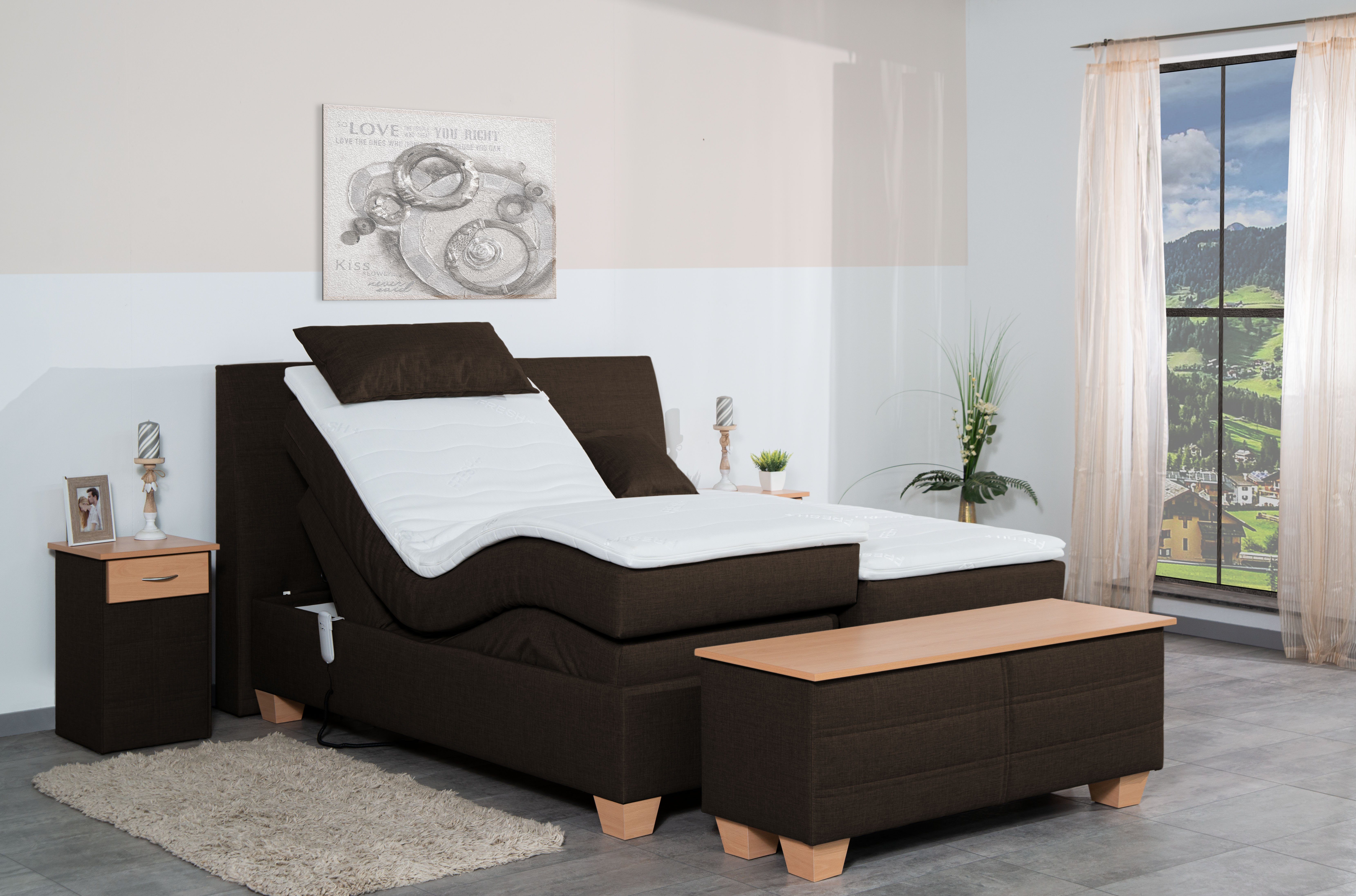 Meisterbetten Boxspringbett Syma (mit Motor, 7-Zonen günstig online kaufen