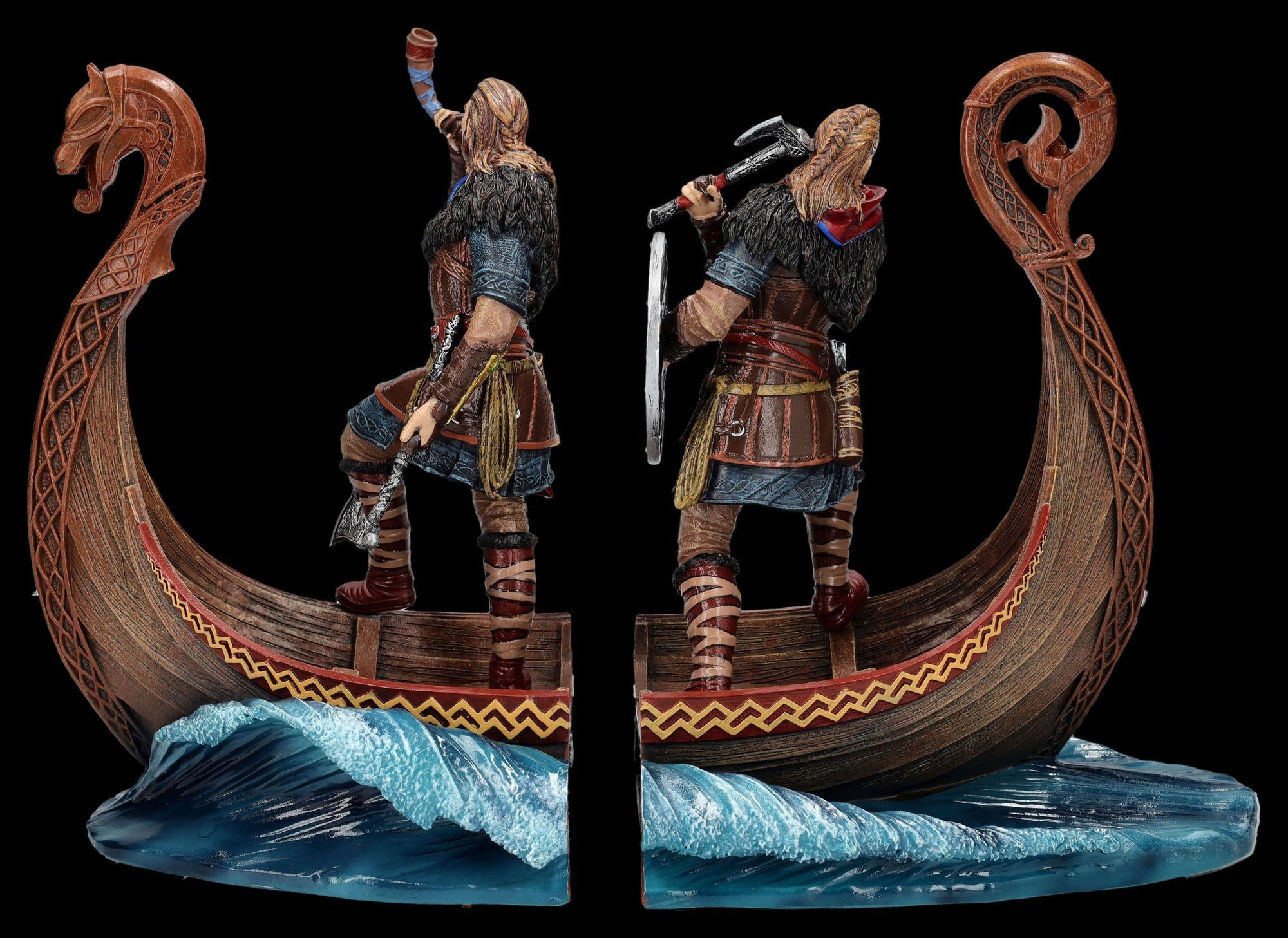 Figuren Shop GmbH Buchstütze Buchstützen Assassins Creed - Valhalla Wikinger - Fantasy Merchandise (2 St)