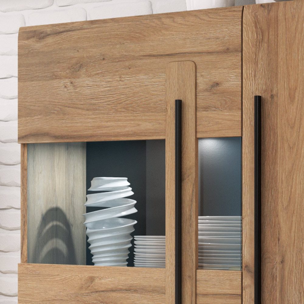 Lomadox Wohnwand TURDA-83, (4-St), Grandson Beleuchtung und Absetzungen sch günstig online kaufen