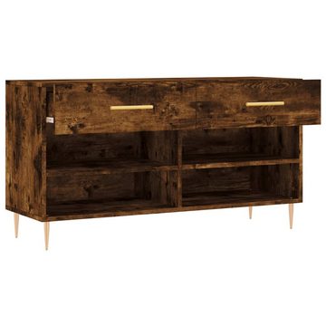 vidaXL Regal Schuhbank Räuchereiche 102x35x55 cm Holzwerkstoff