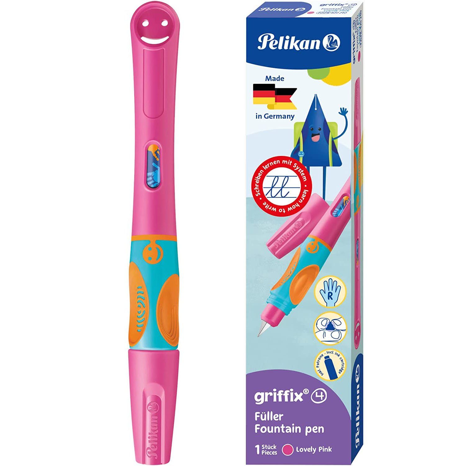 Pelikan Füllfederhalter Pelikan griffix Füllhalter Lovely Pink, für Rechtshänder