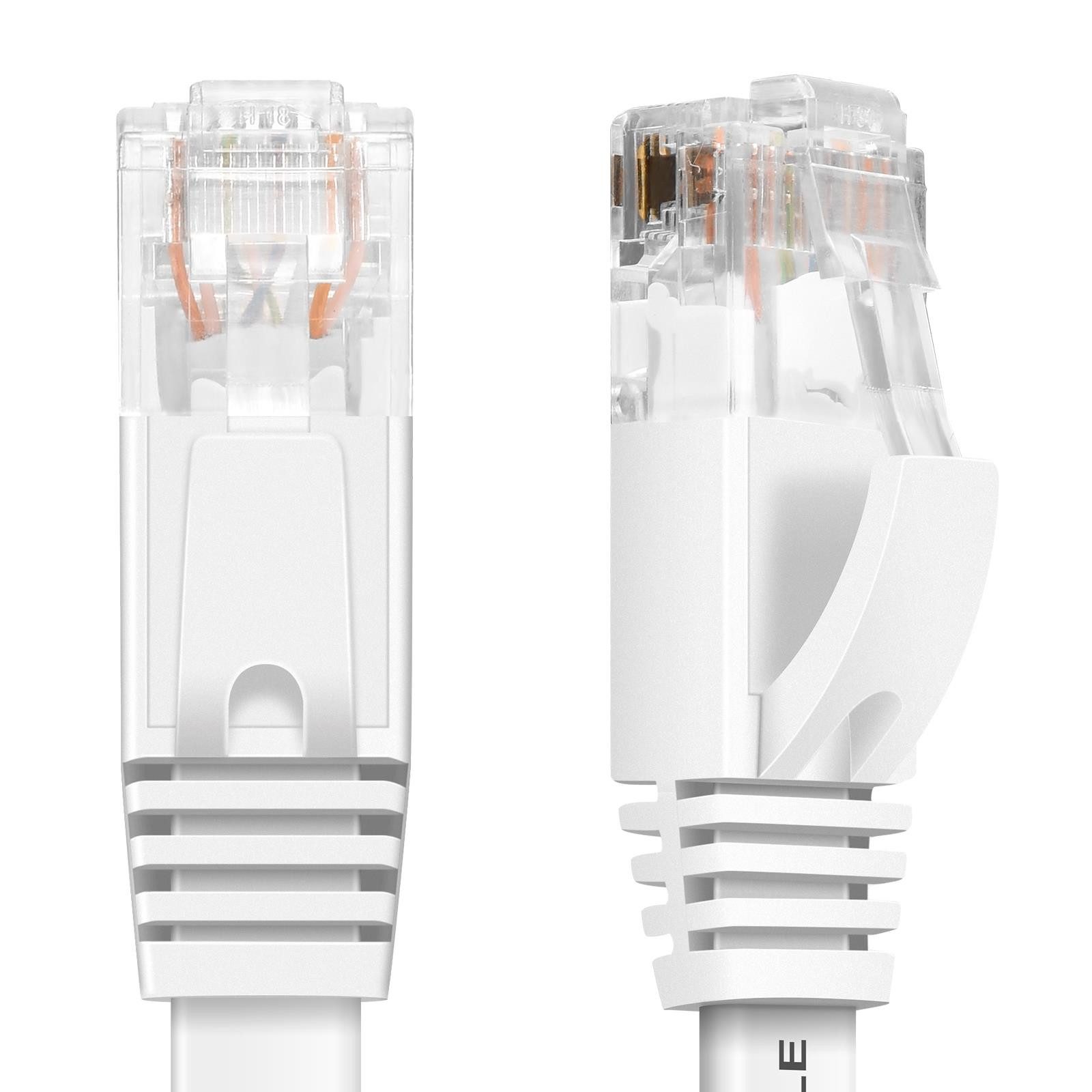 VERCO Cat 6 Netzwerkkabel flaches LAN-Kabel, RJ-45 (Ethernet), (200 cm), 10 / 100 / 1000 Mbits Geschwindigkeit bis 1 Gbits UTP Patchkabel