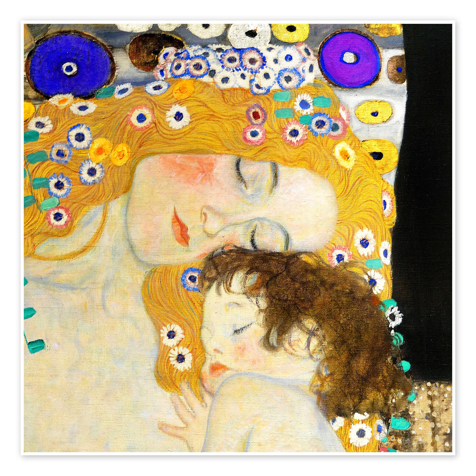 Posterlounge Wandbild Mutter und Kind (Detail), Gustav Klimt, erhältlich als Poster, Leinwandbild, Wandsticker oder Acrylglasbild