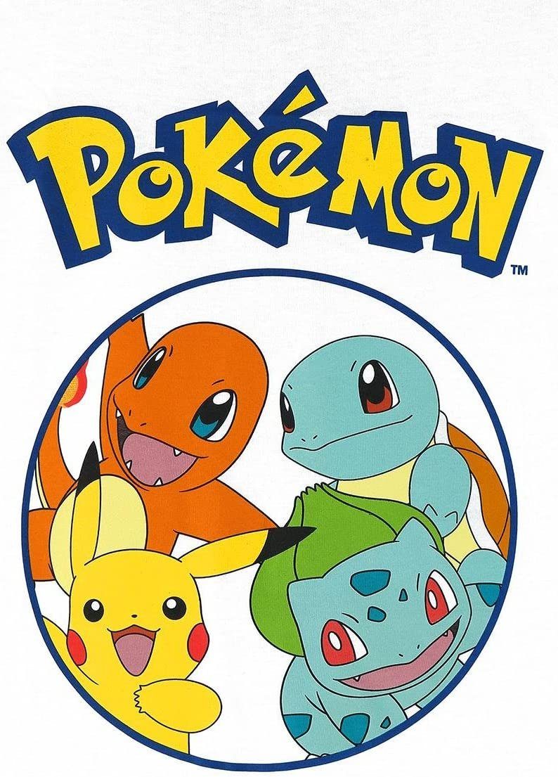 POKÉMON Print-Shirt Pokemon Damen T-Shirt weiß S L XL