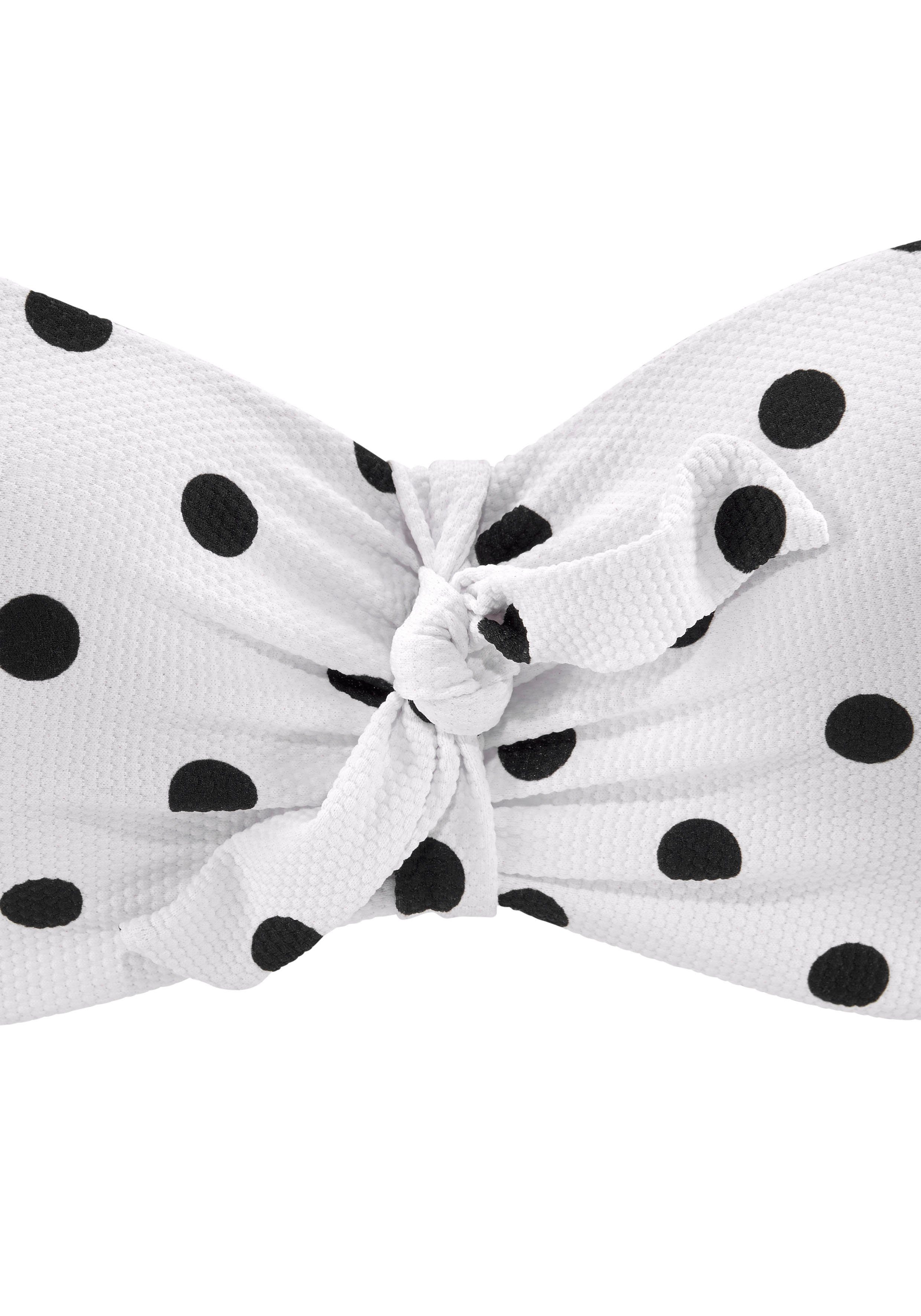 LASCANA Bügel-Bandeau-Bikini-Top Powder, aus Piqué-Strukturware günstig online kaufen