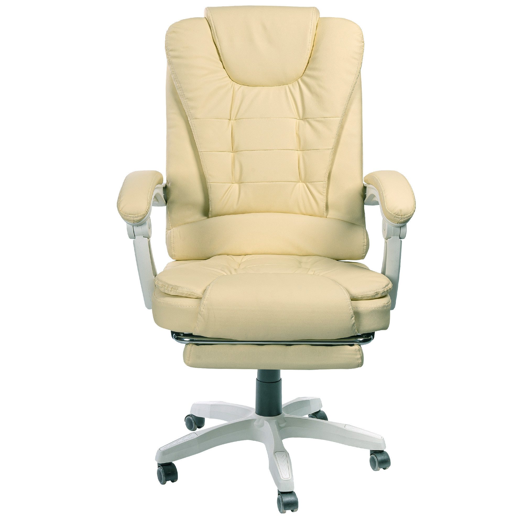 TRISENS Chefsessel Hektor – Home Office Bürostuhl, Lederoptik, Fußstütze (1 Stück)