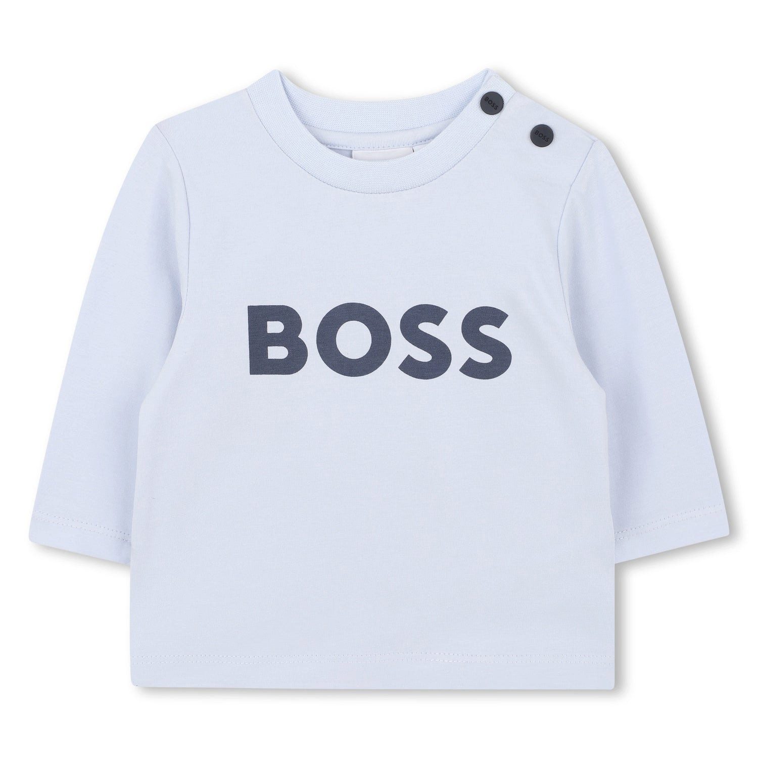 Boss Kidswear Neugeborenen-Geschenkset BOSS Kidswear Baby Set Overall aus Samt & T-Shirt in Marinein Geschenk (2-tlg)