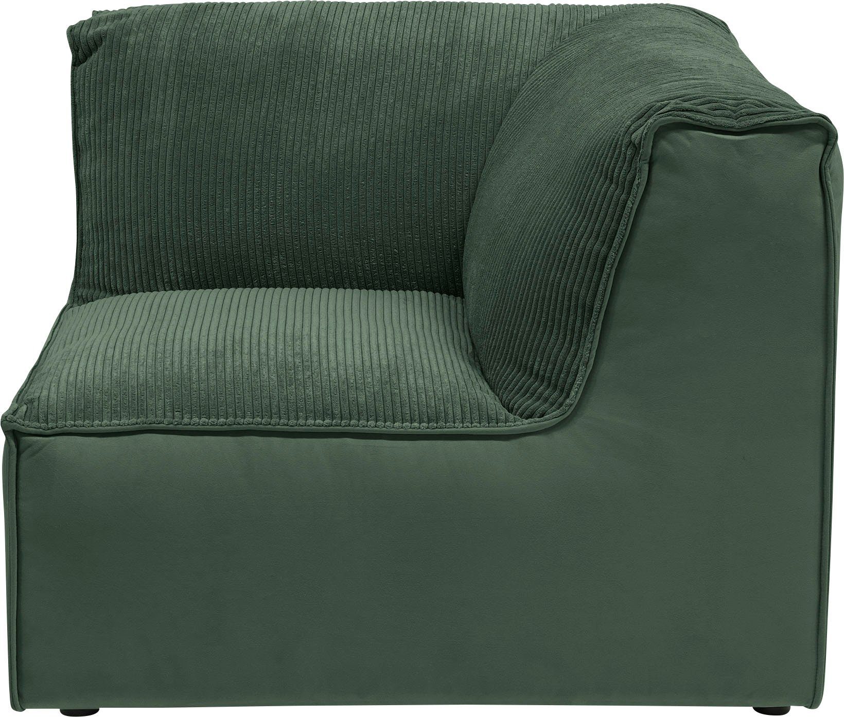 RAUM.ID Sofa-Eckelement Modulid (1 St), als Modul oder separat verwendbar, in Cord flaschengrün