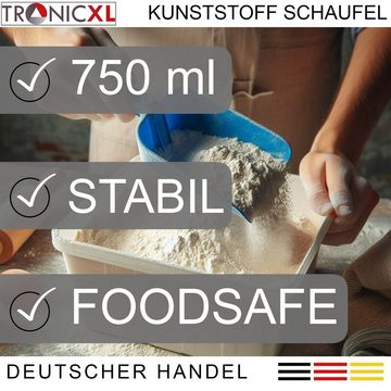 TronicXL Küchenschaufel 2x 750ml Schaufel rot Handschaufel Kunststoff Küche Gastro Industrie
