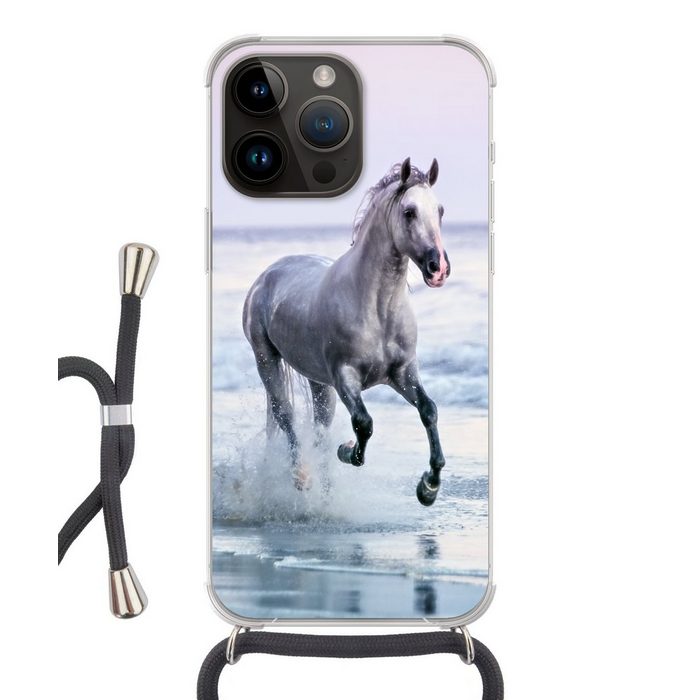MuchoWow Handyhülle Pferd - Pilz - Strand Handyhülle Telefonhülle Apple iPhone 14 Pro