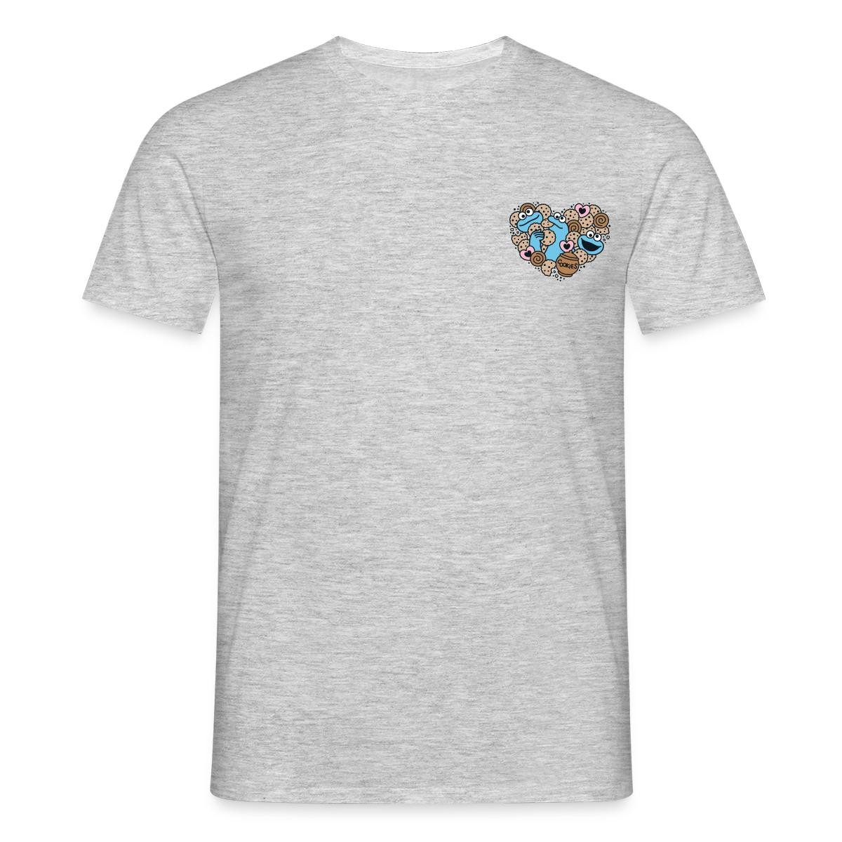 Spreadshirt T-Shirt Sesamstraße Design Herz Mit Krümelmonster Männer T-Shirt (1-tlg)