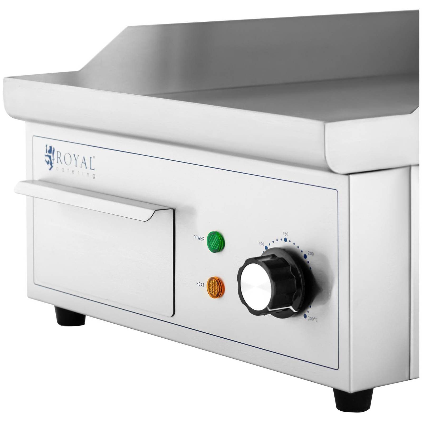 Royal Catering Elektrogrill Grillplatte geriffelt + glatt 36 x 38 cm Tischgrill Griddleplatte, 2000 W