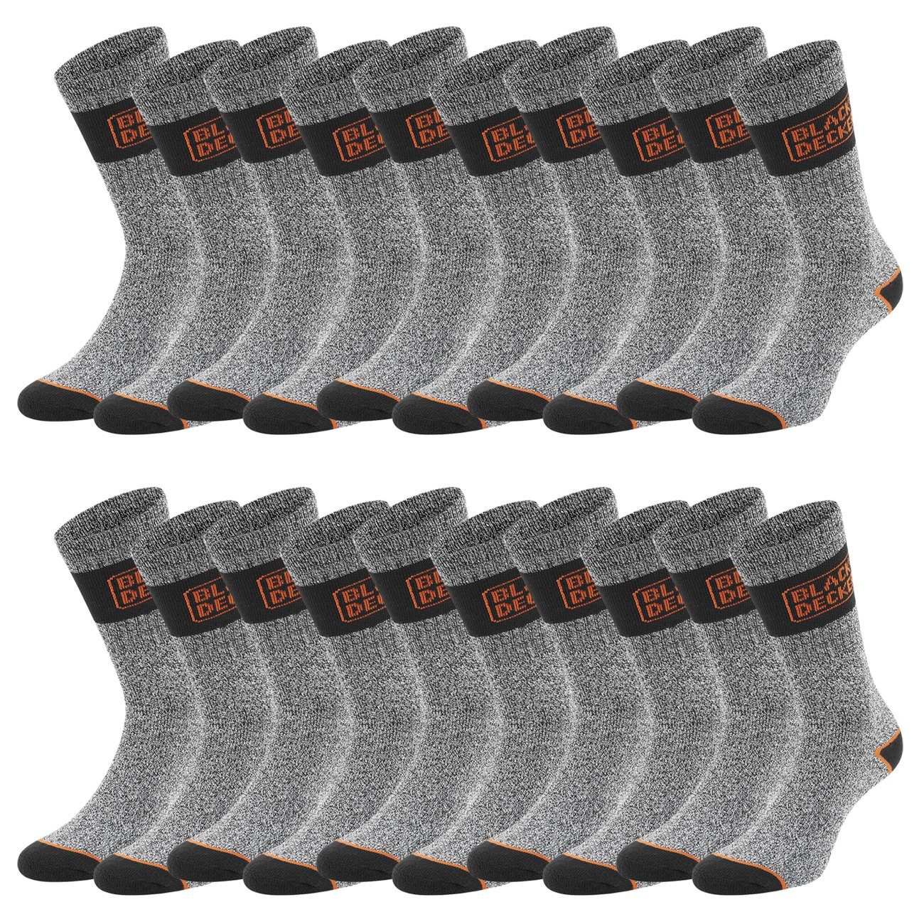 Black + Decker Sportsocken B+D CREW WORK SOCKS (10-Paar)