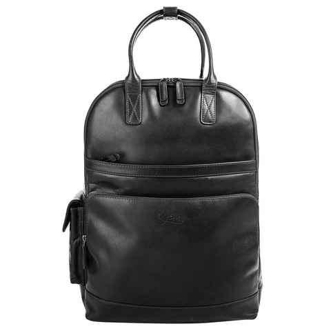 X-Zone Laptoprucksack, echt Leder