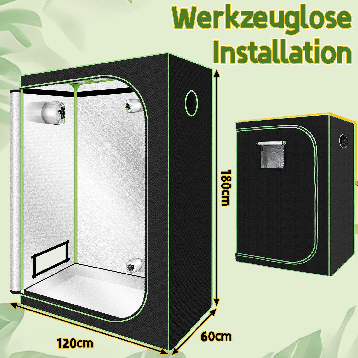 Clanmacy Anlehngewächshaus Growbox Anbau Zelt Growzelt günstig online kaufen