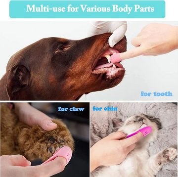 COOL-i ® Tierzahnbürste, Fingerabdeckung für Hundezahnbürsten aus Silikon (6er-Pack)